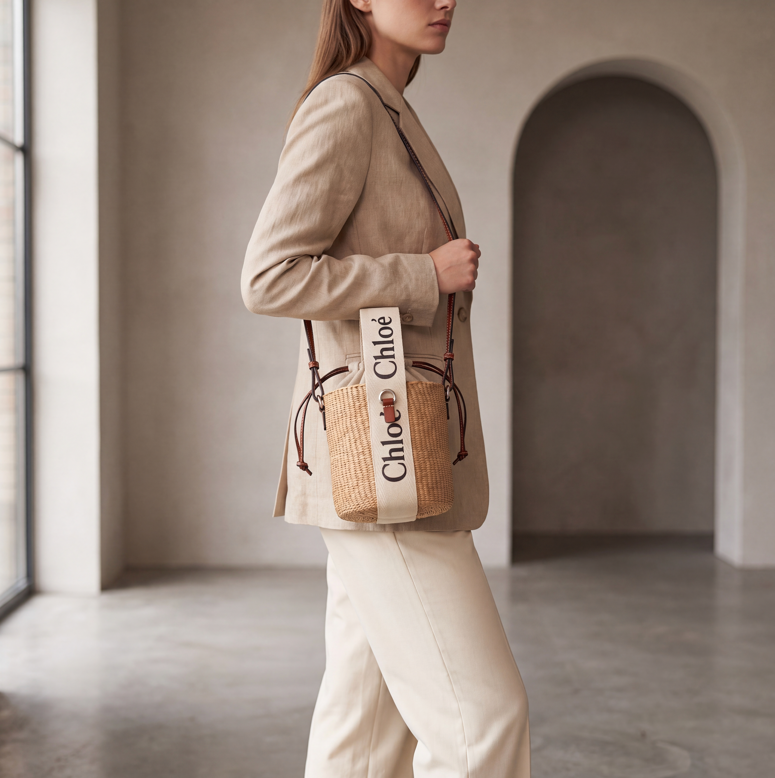 Chloe Small Basket White