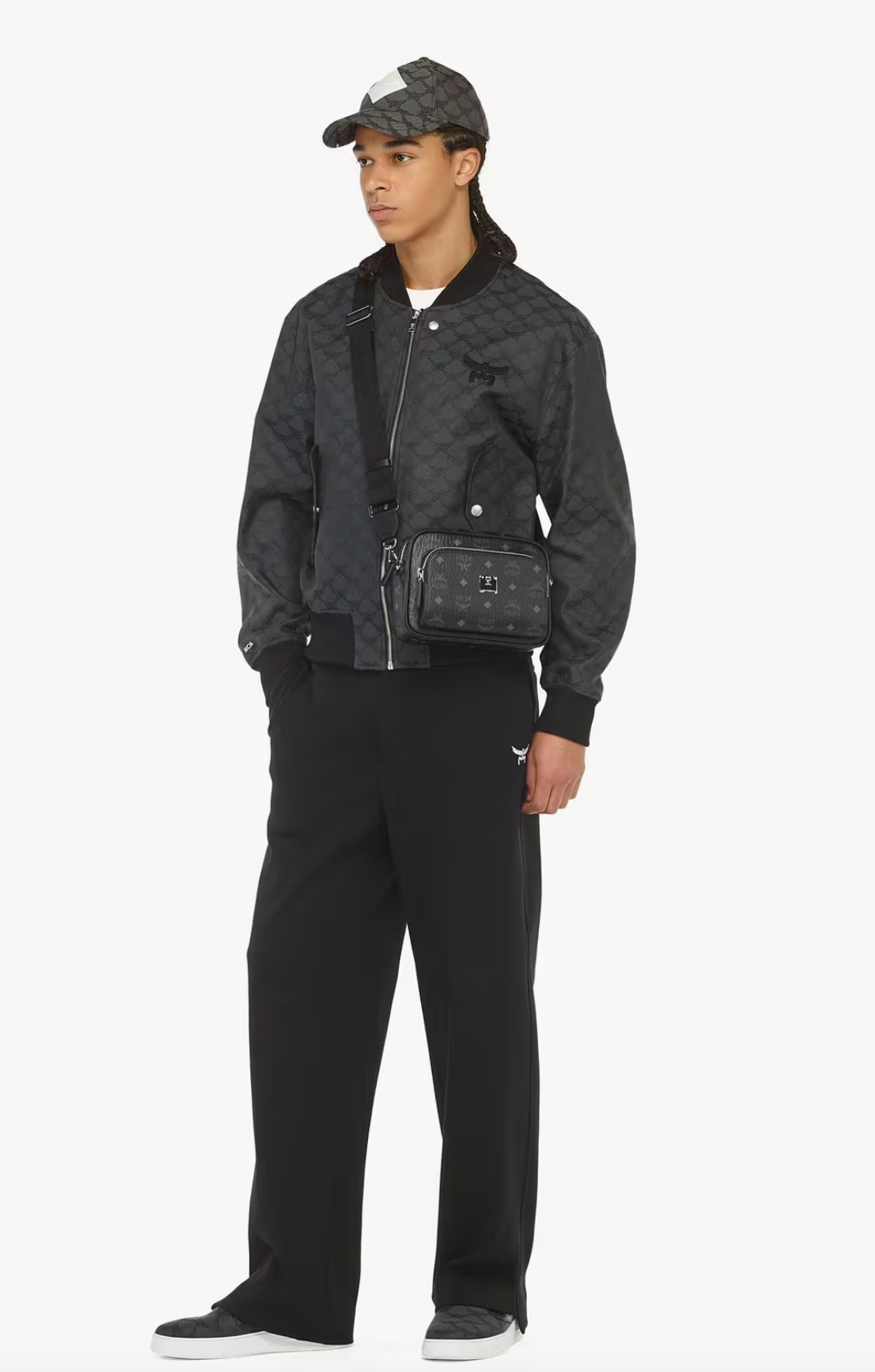 MCM Aren Crossbody schwarz