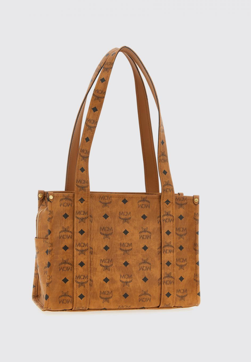 MCM Aren Tote Bag Cognac Small
