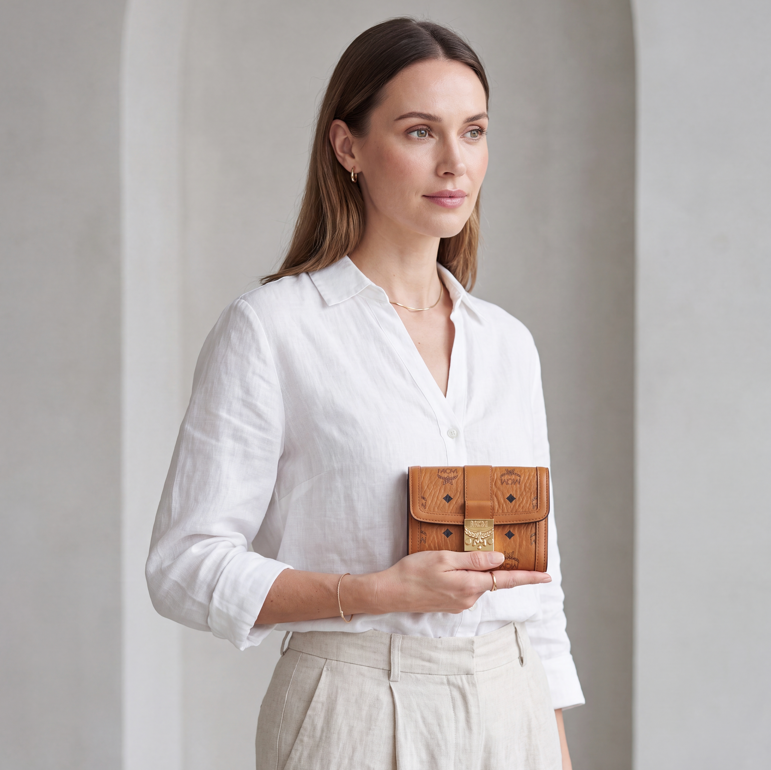 MCM Tracy Small Wallet - Geldbörse Cognac