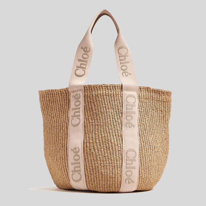 Chloe Large Woody Basket - Blushy Beige