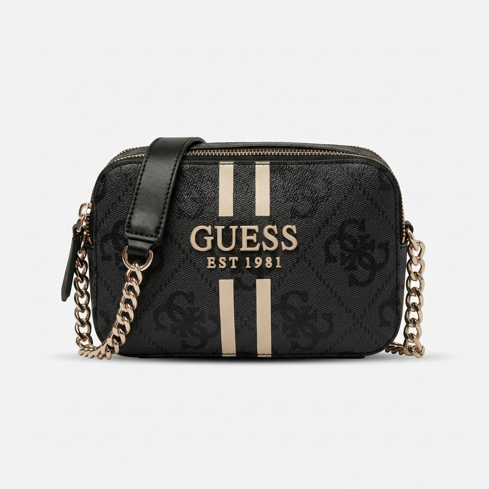 Guess Noelle 4G Mini Umhängetasche Coal Logo