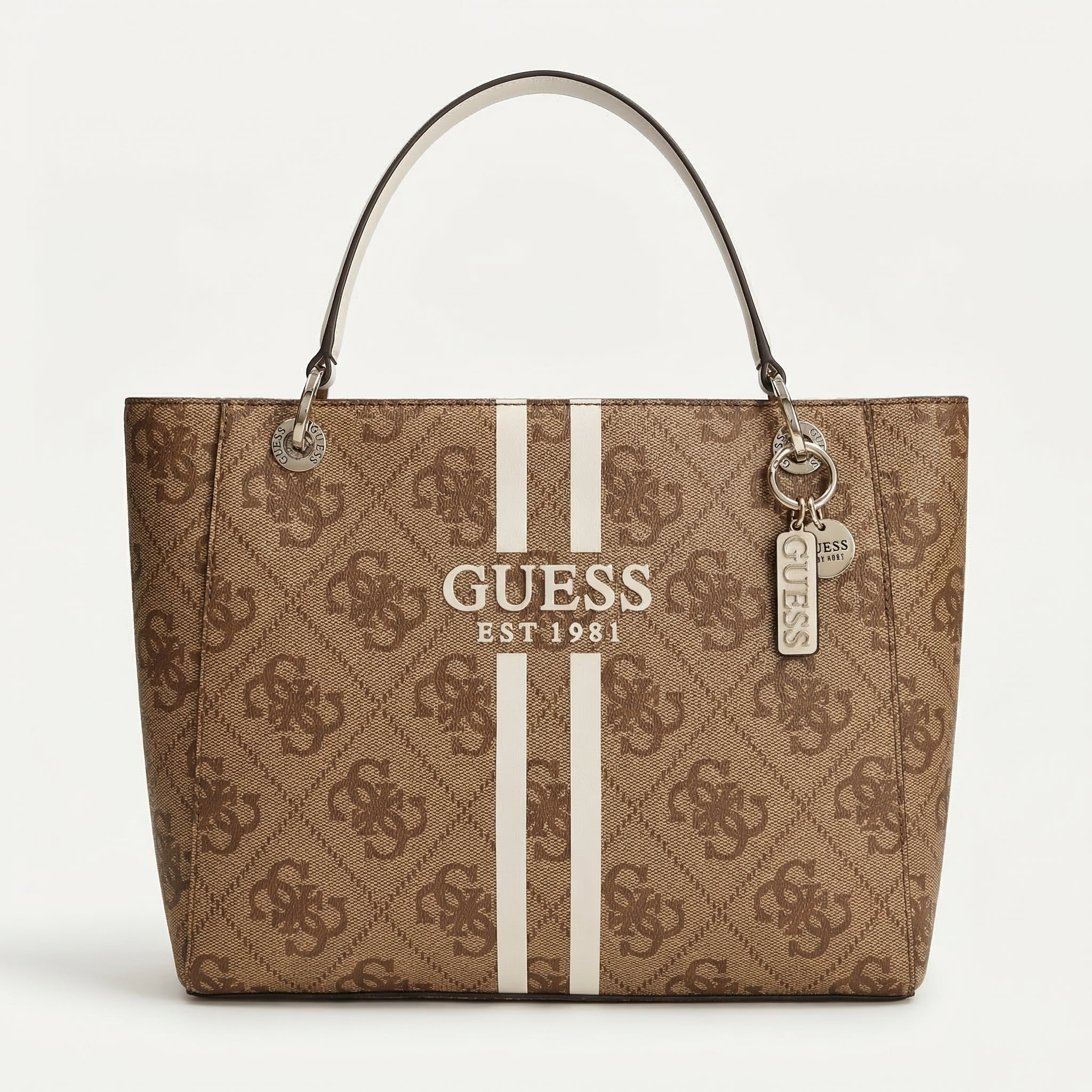 Guess Noelle Shopper Strich Latte Logo