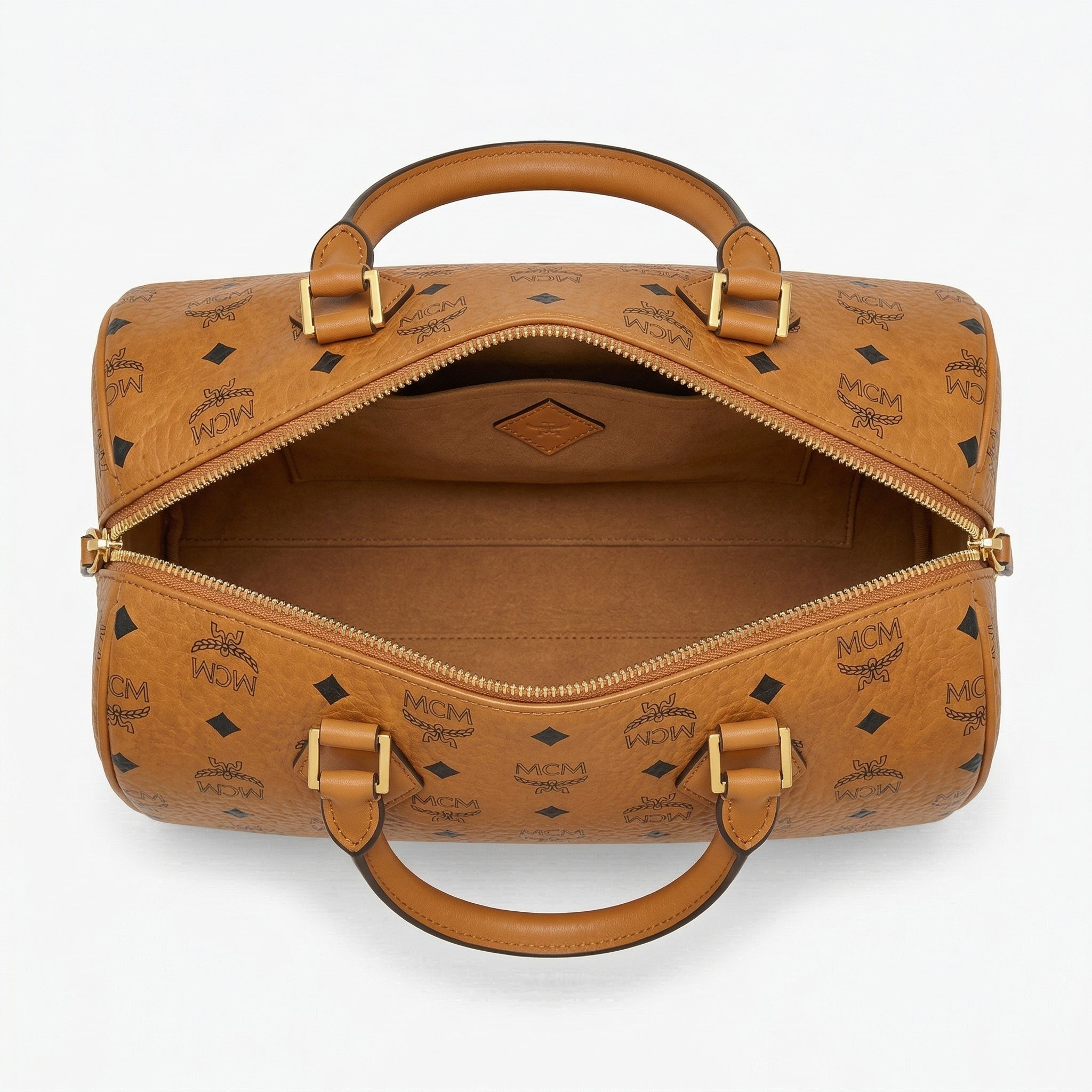 MCM Boston Medium Cognac