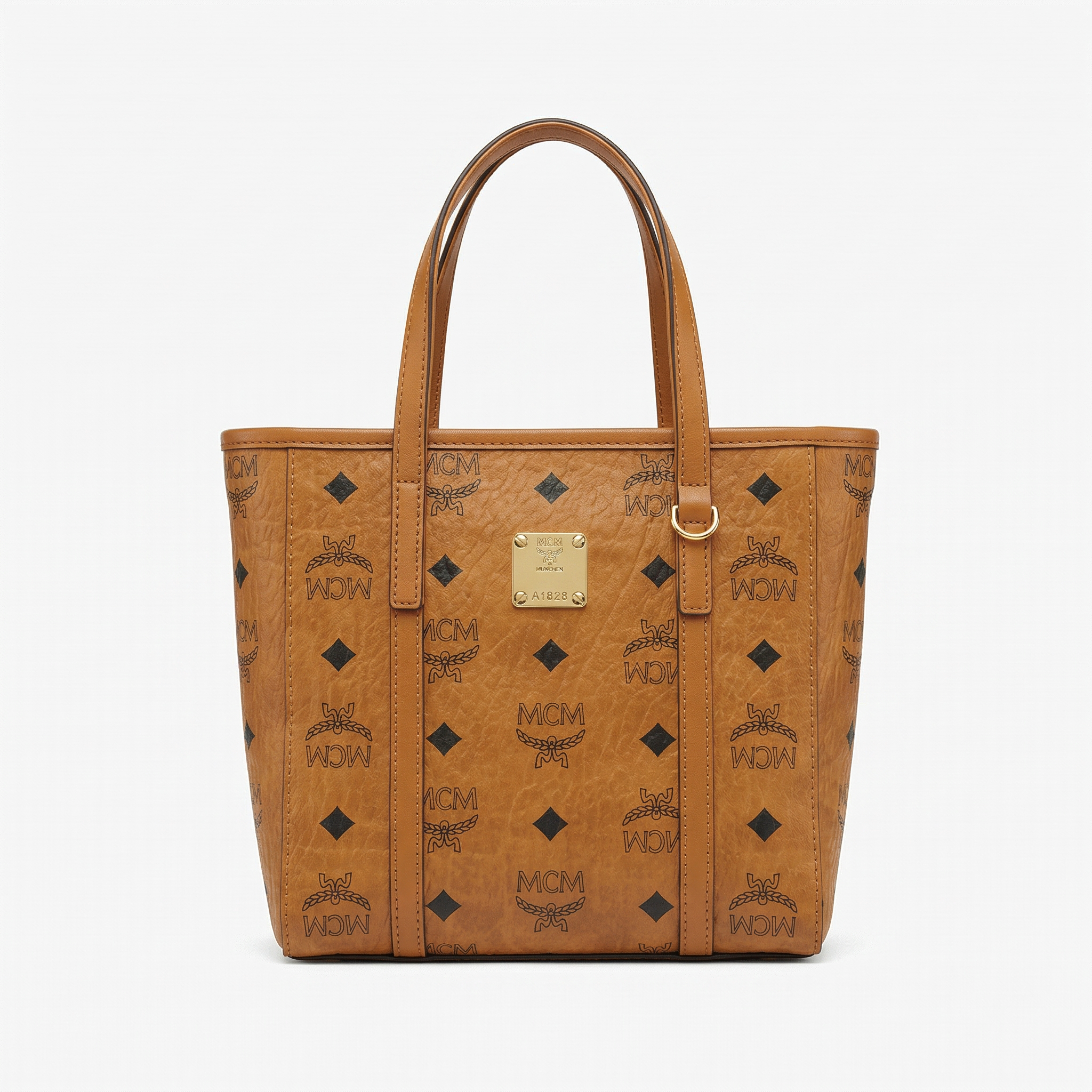 MCM Toni Shopper Small Cognac