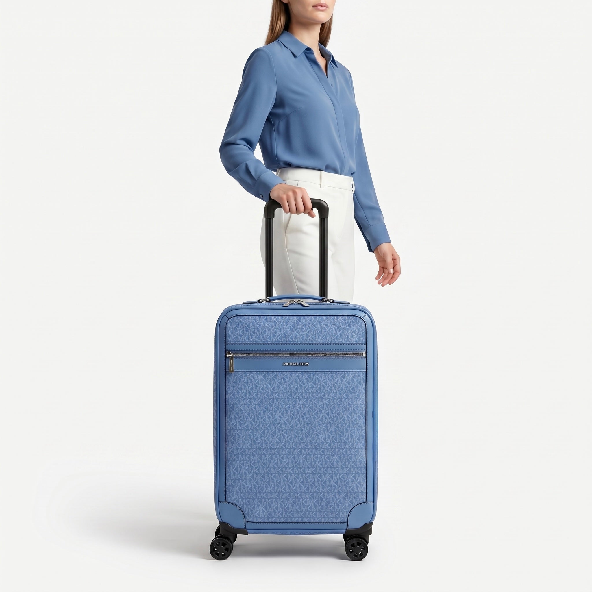 Michael Kors Embellished Suit Case Pacific Blue