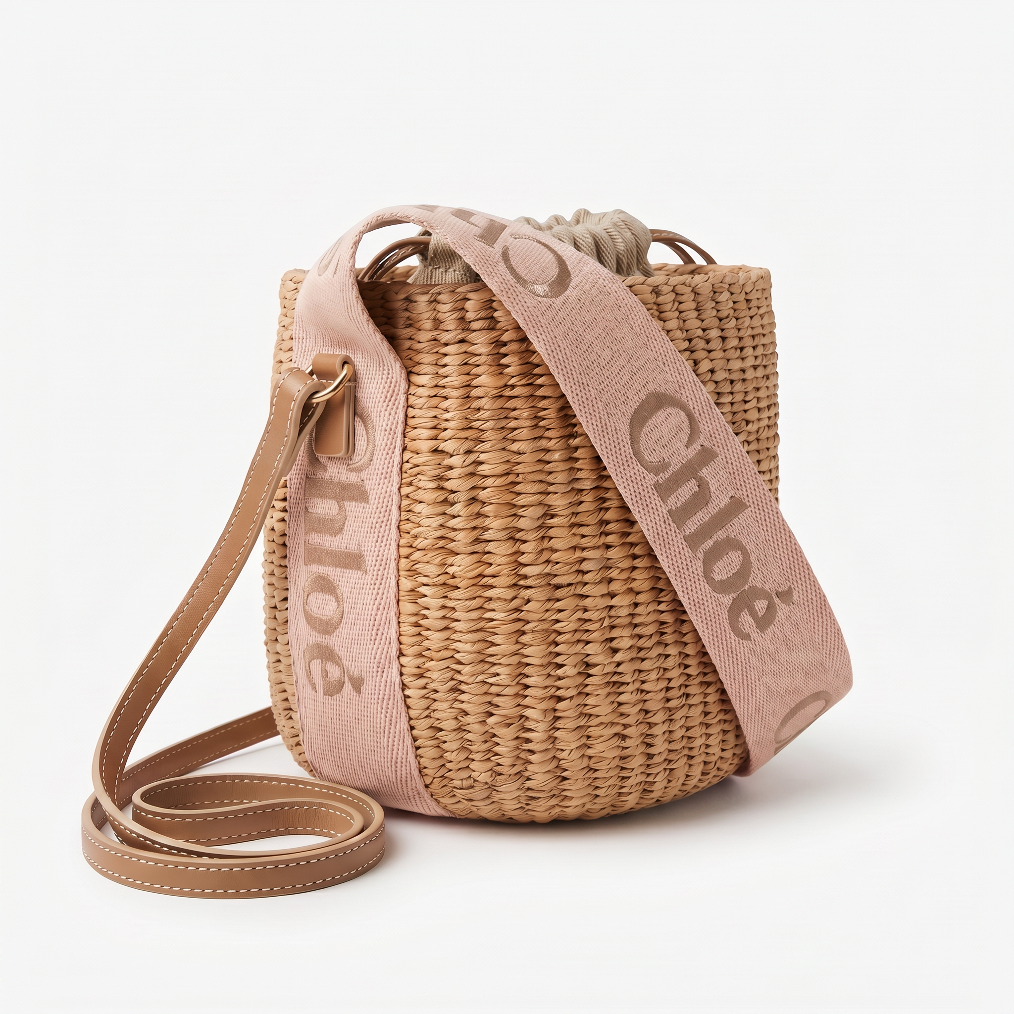 Chloe Small Woody Basket - Blushy Beige