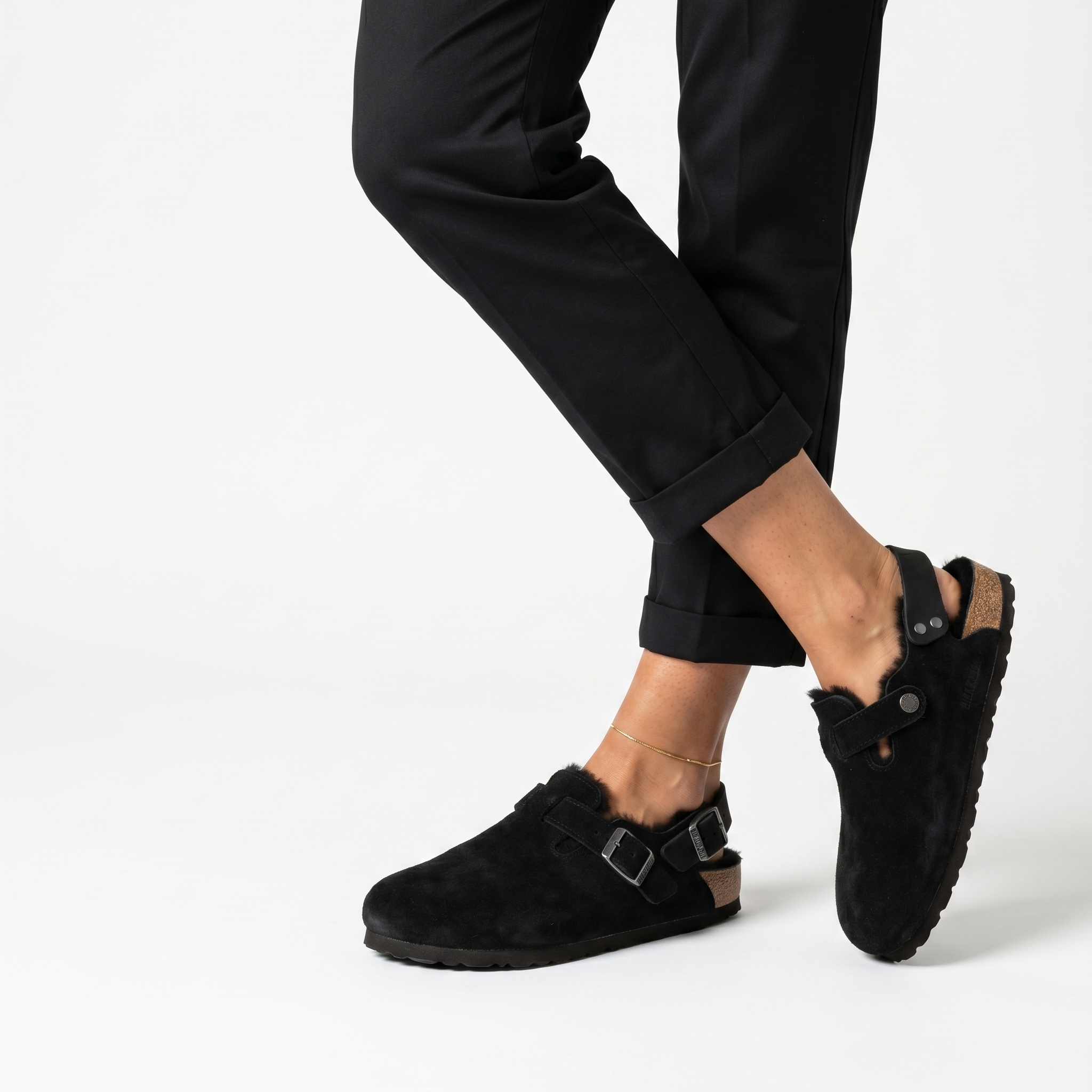 Birkenstock Tokio Inside Shearling Black
