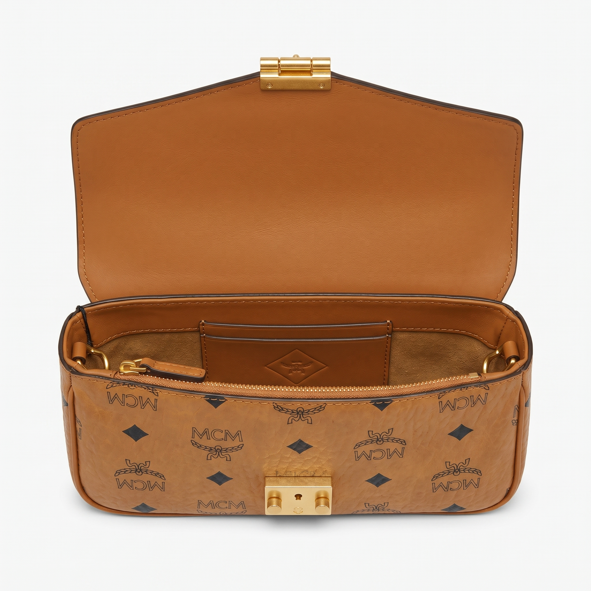 MCM Tracy VI - Umhängetasche Cognac