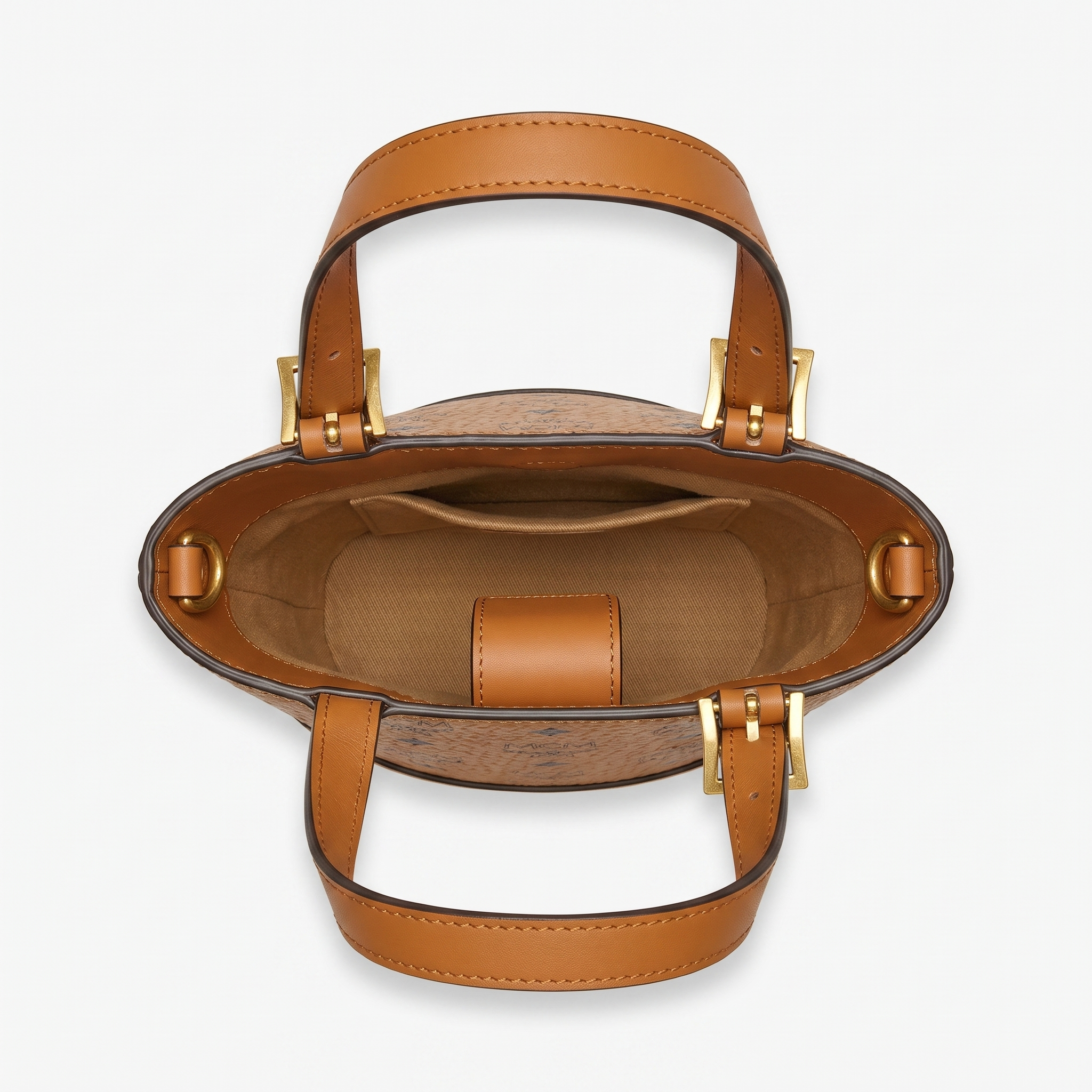 MCM Aren Umhängetasche In Visetos Cognac