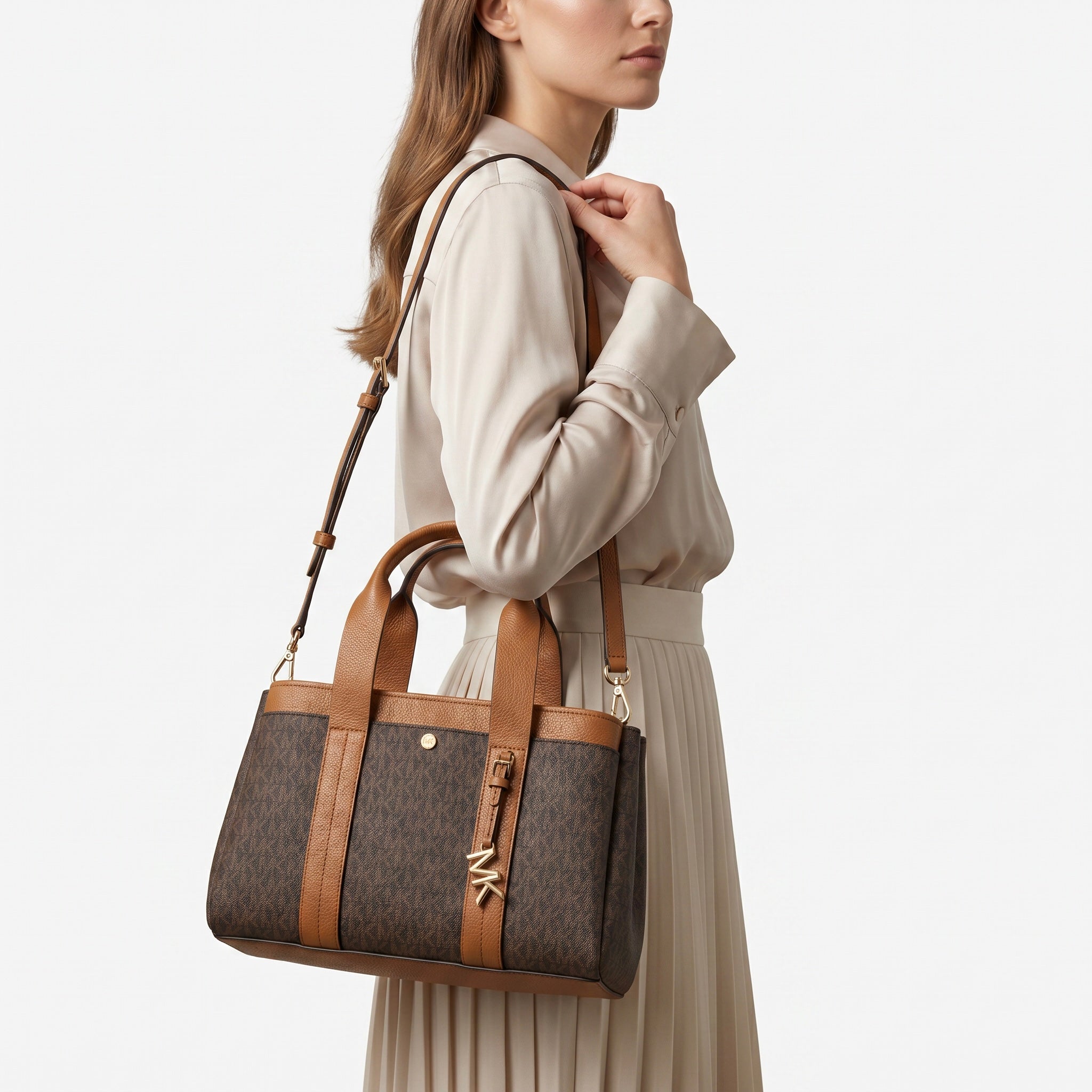 Michael Kors Romee Henkeltasche Brown