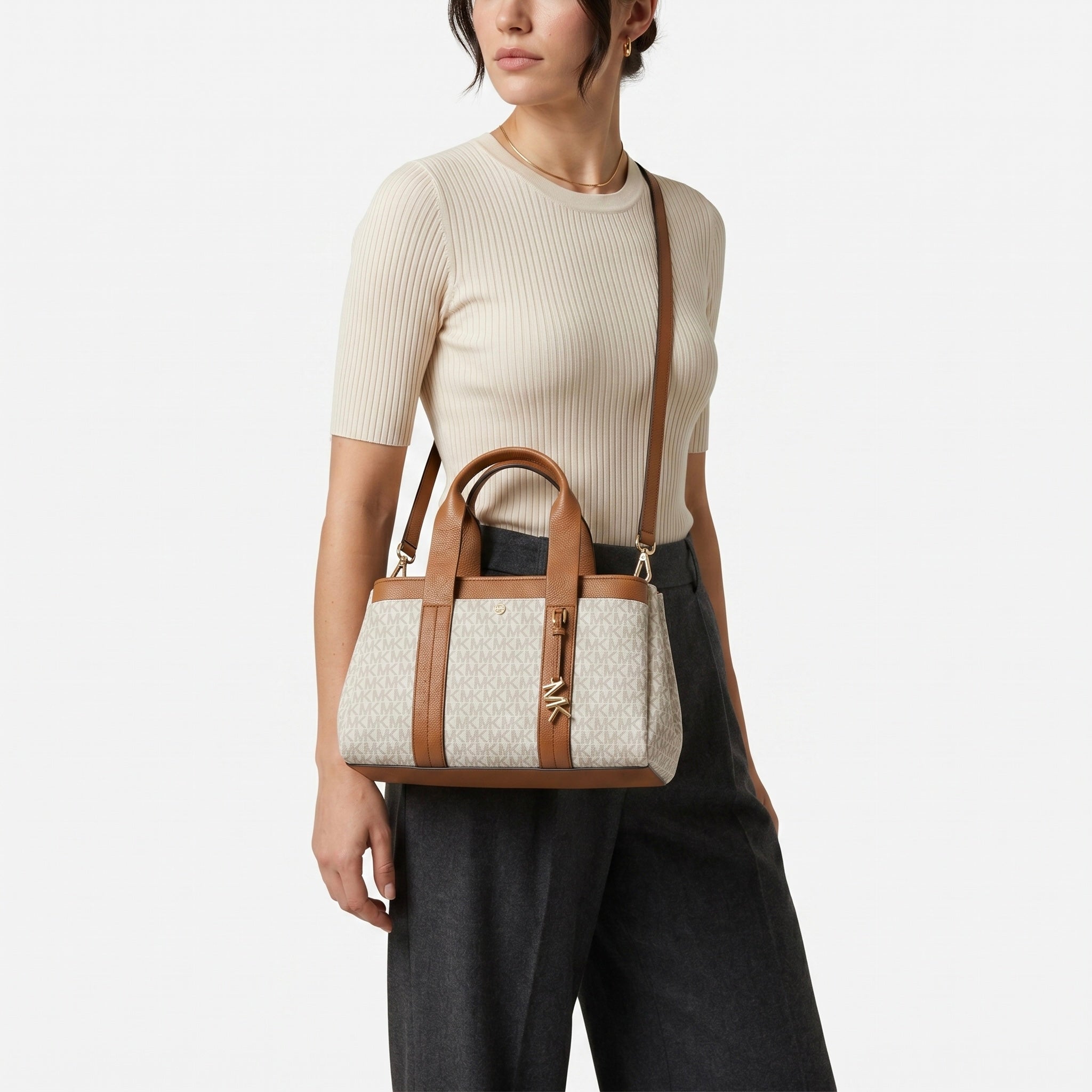 Michael Kors Romee Henkeltasche Vanilla