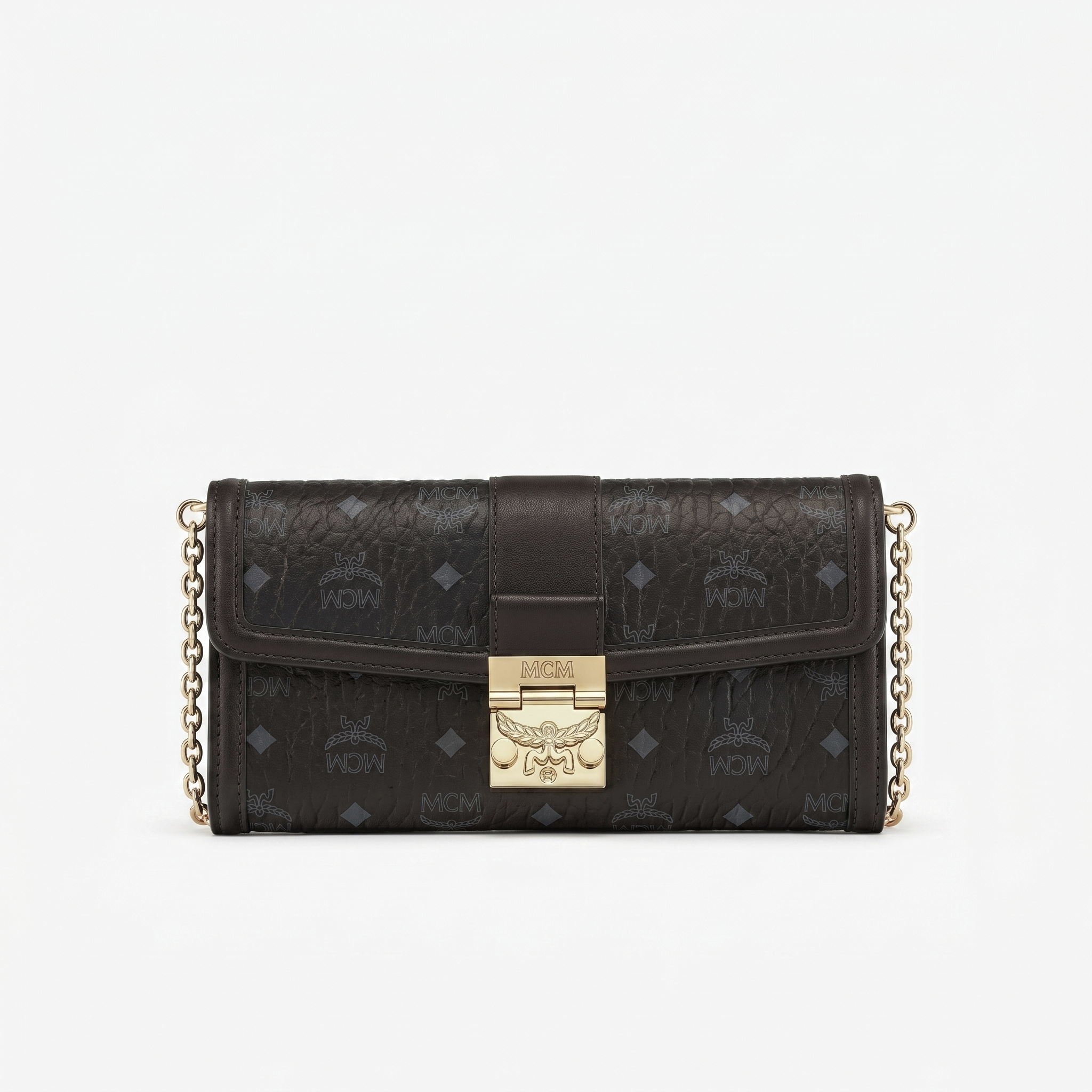 MCM Tracy Chain Wallet Black