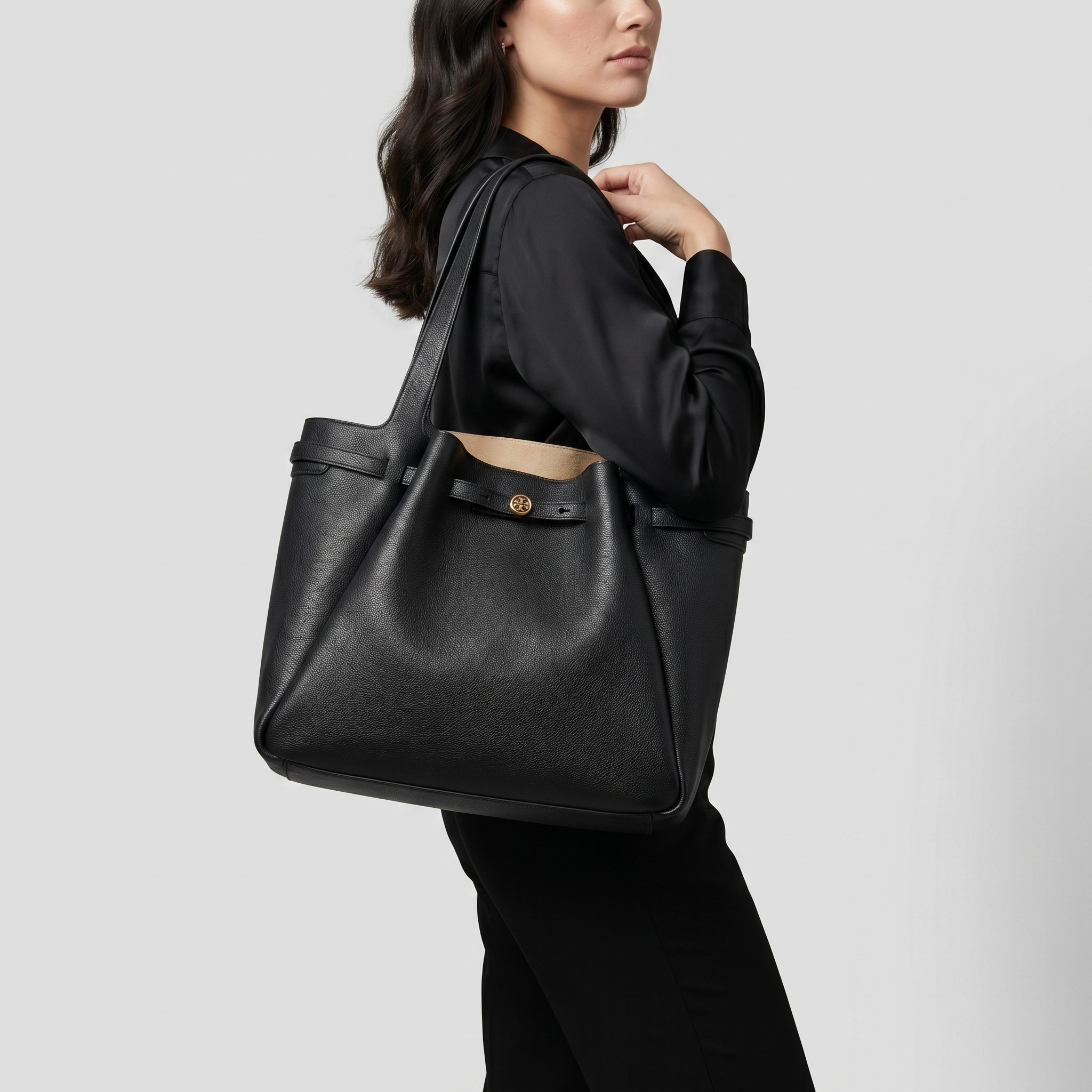 Tory Burch Shopper Romy Tote Black