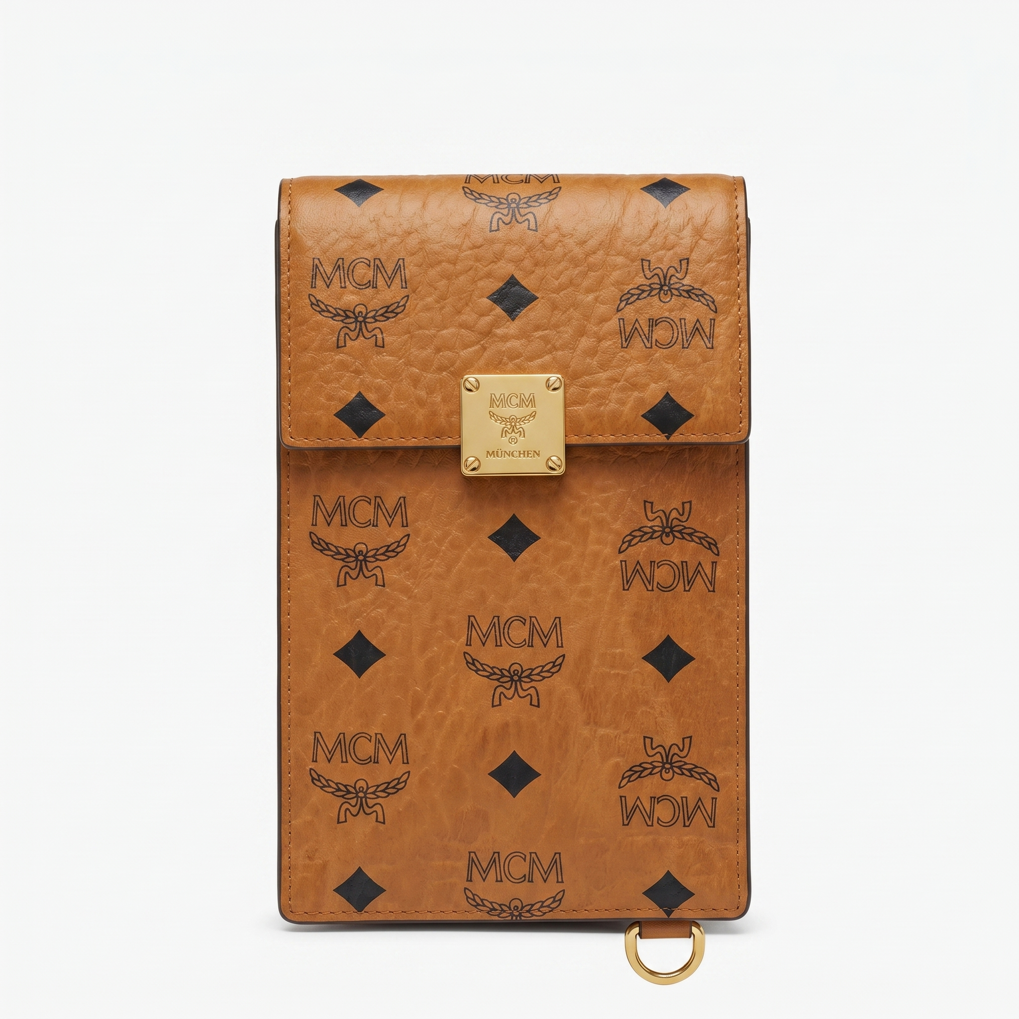 MCM Aren Etui zum Umhängen Cognac