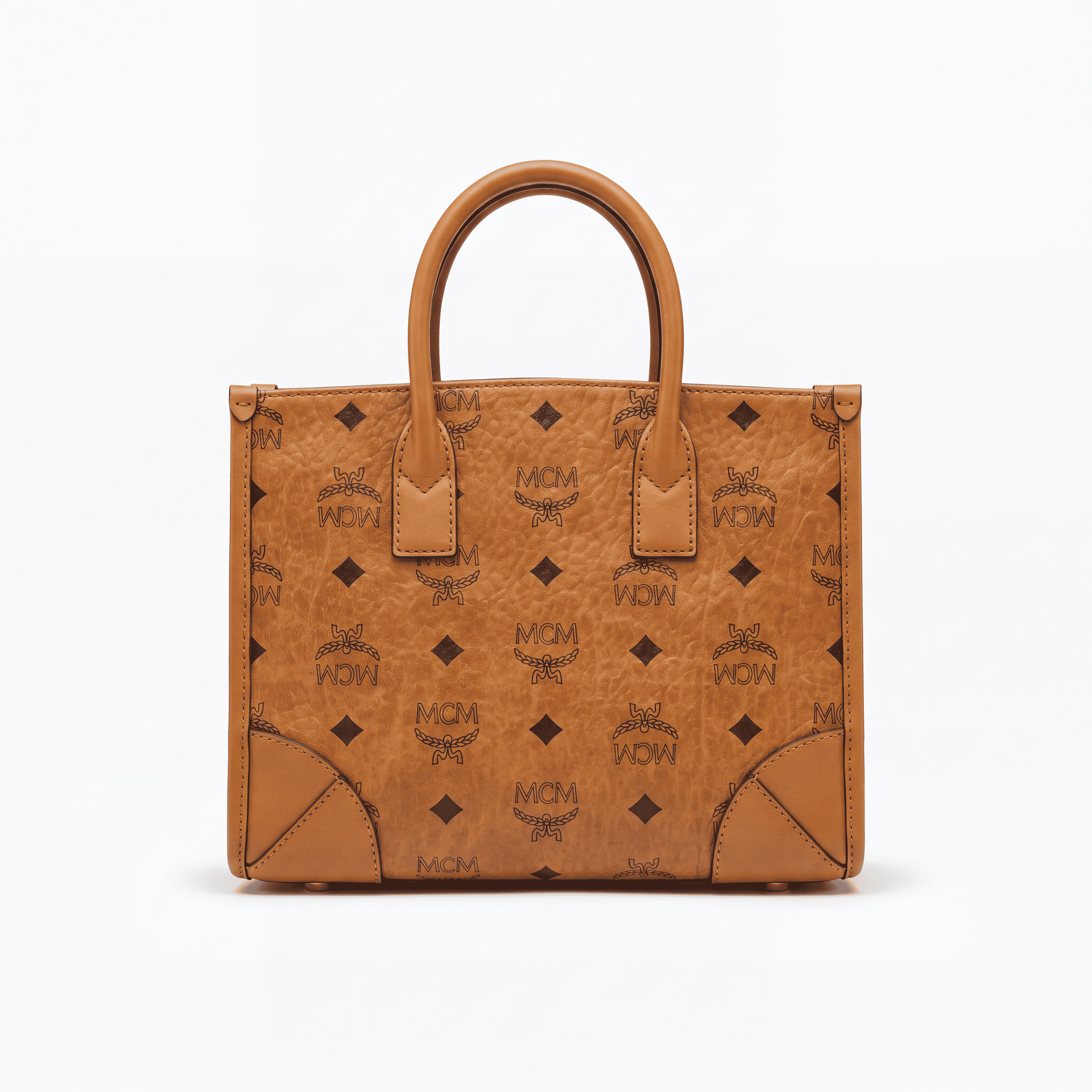 MCM München Tragetasche in Visetos Small Cognac