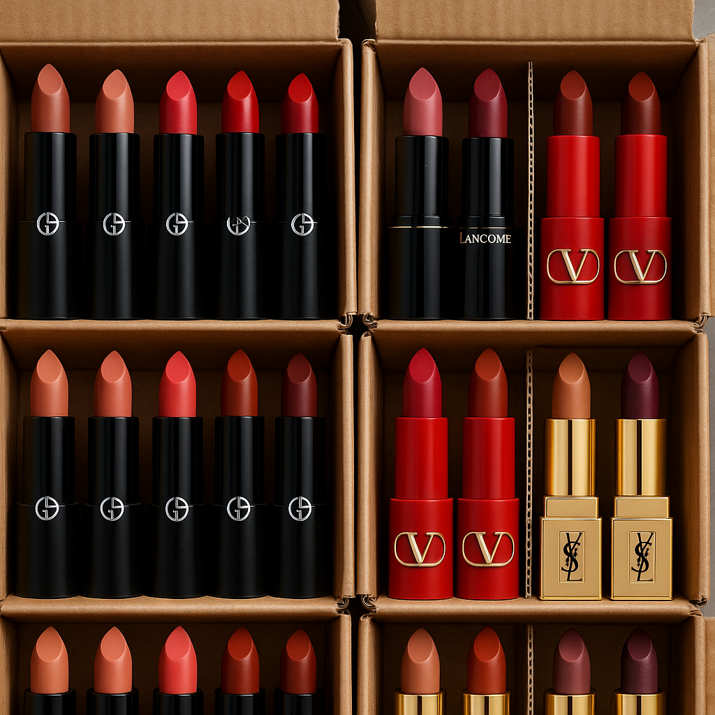 Lippenstift/Lipgloss/Lipliner/Eyebrowpencil Mystery Farbe - Armani, YSL, Lancome, Valentino (1Stk)