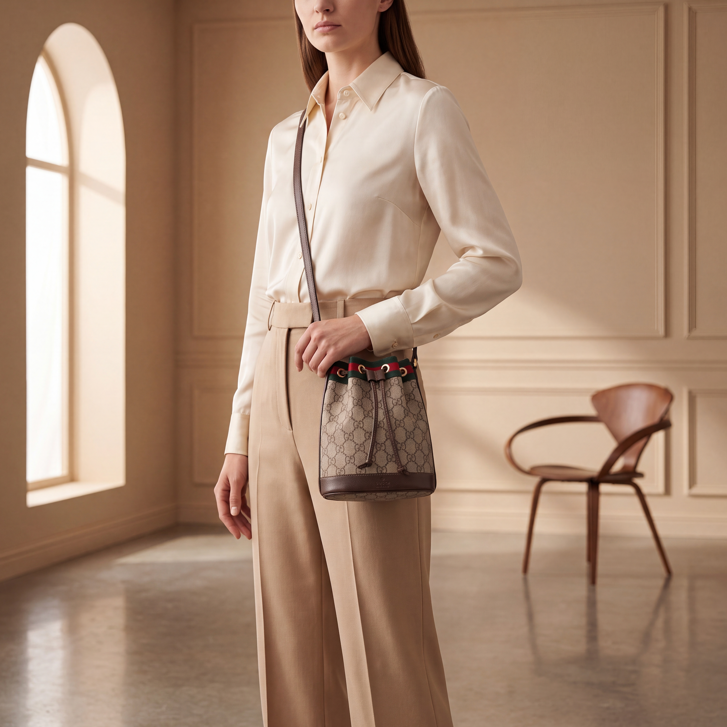 GUCCI Mini-Bucket Bag mit Web