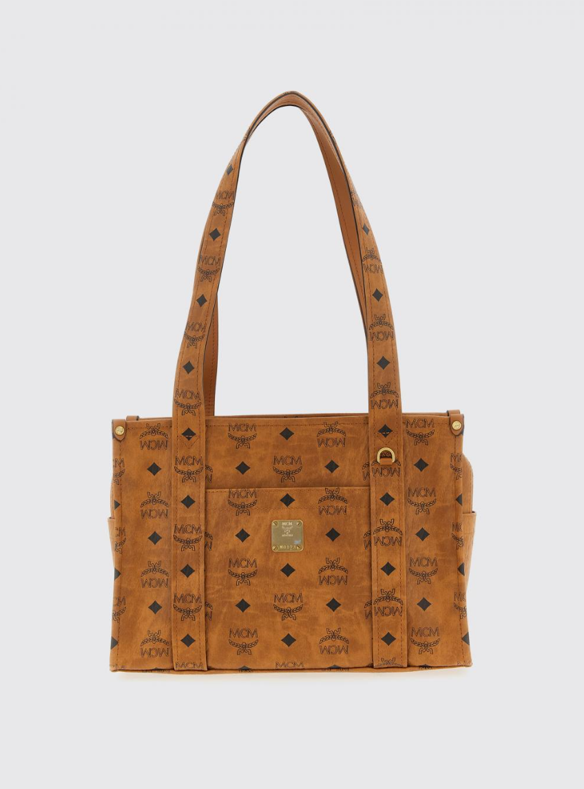 MCM Aren Tote Bag Cognac Small