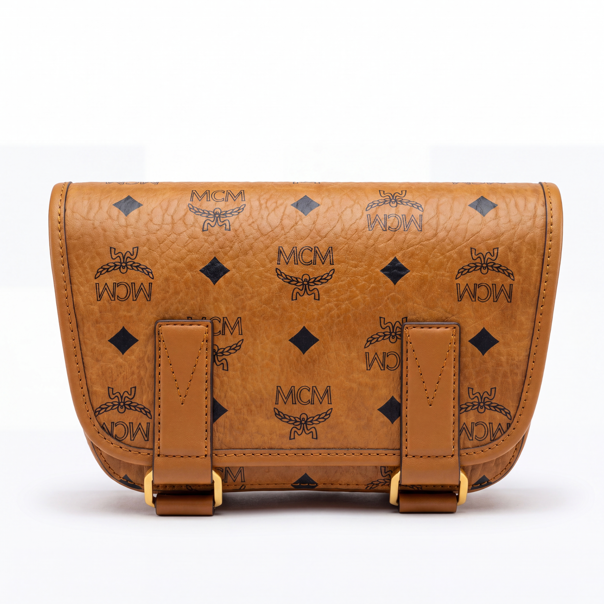 MCM Aren Messenger-Tasche In Visetos Cognac