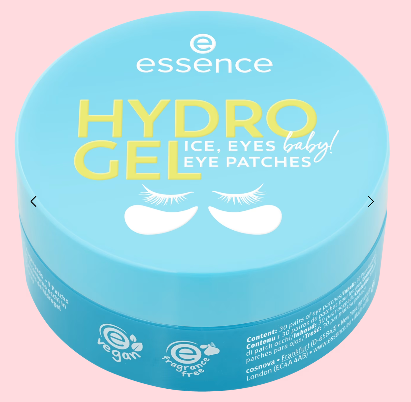 Essence HYDRO GEL eye patches ICE, EYES, baby! 30 Pairs