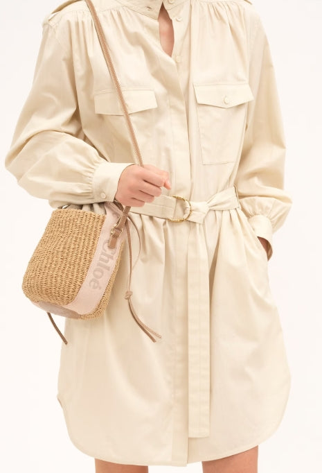 Chloe Small Woody Basket - Blushy Beige