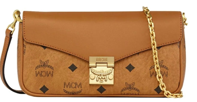 MCM Tracy VI - Umhängetasche Cognac