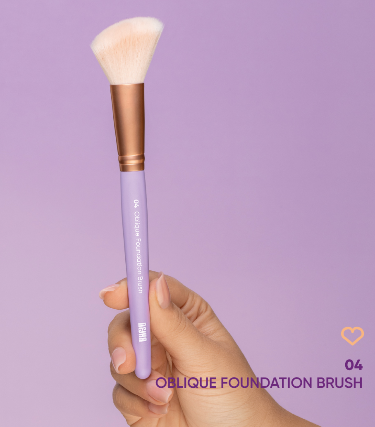 Nejha Beauty abgeschrägter Foundation Pinsel 04