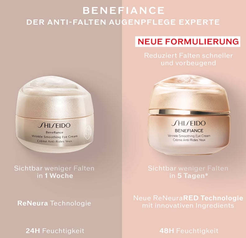Shiseido Benefiance Wrinkle Smoothing Eye Cream 15 Ml ohne OVP