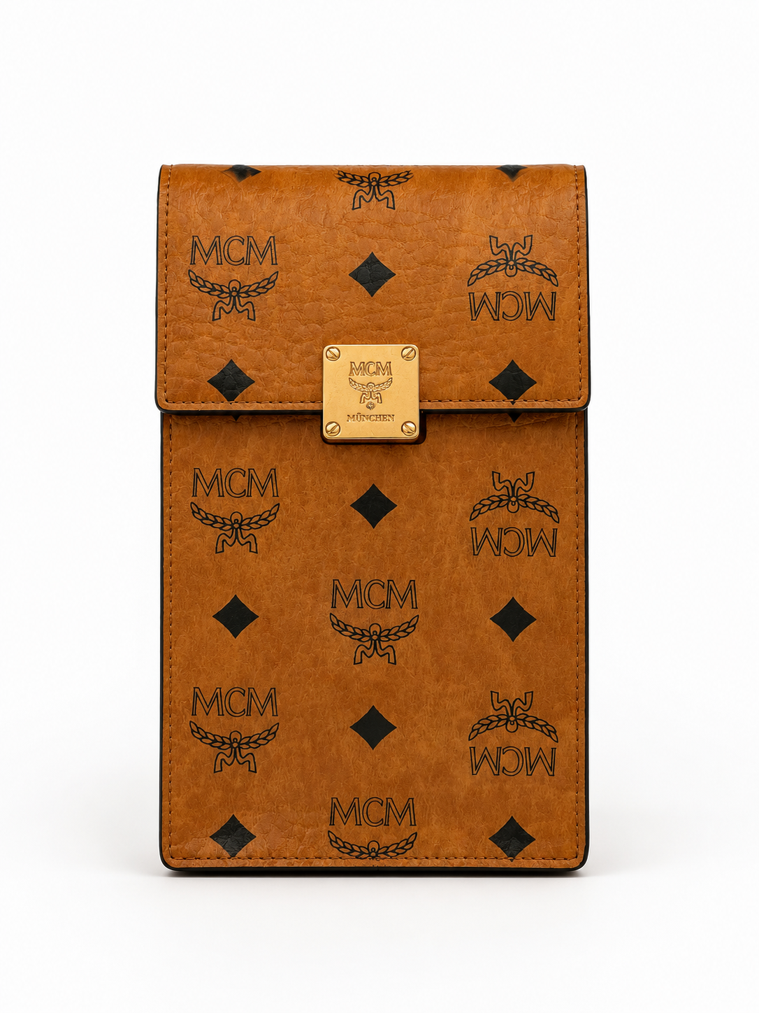 MCM Aren Etui zum Umhängen Cognac