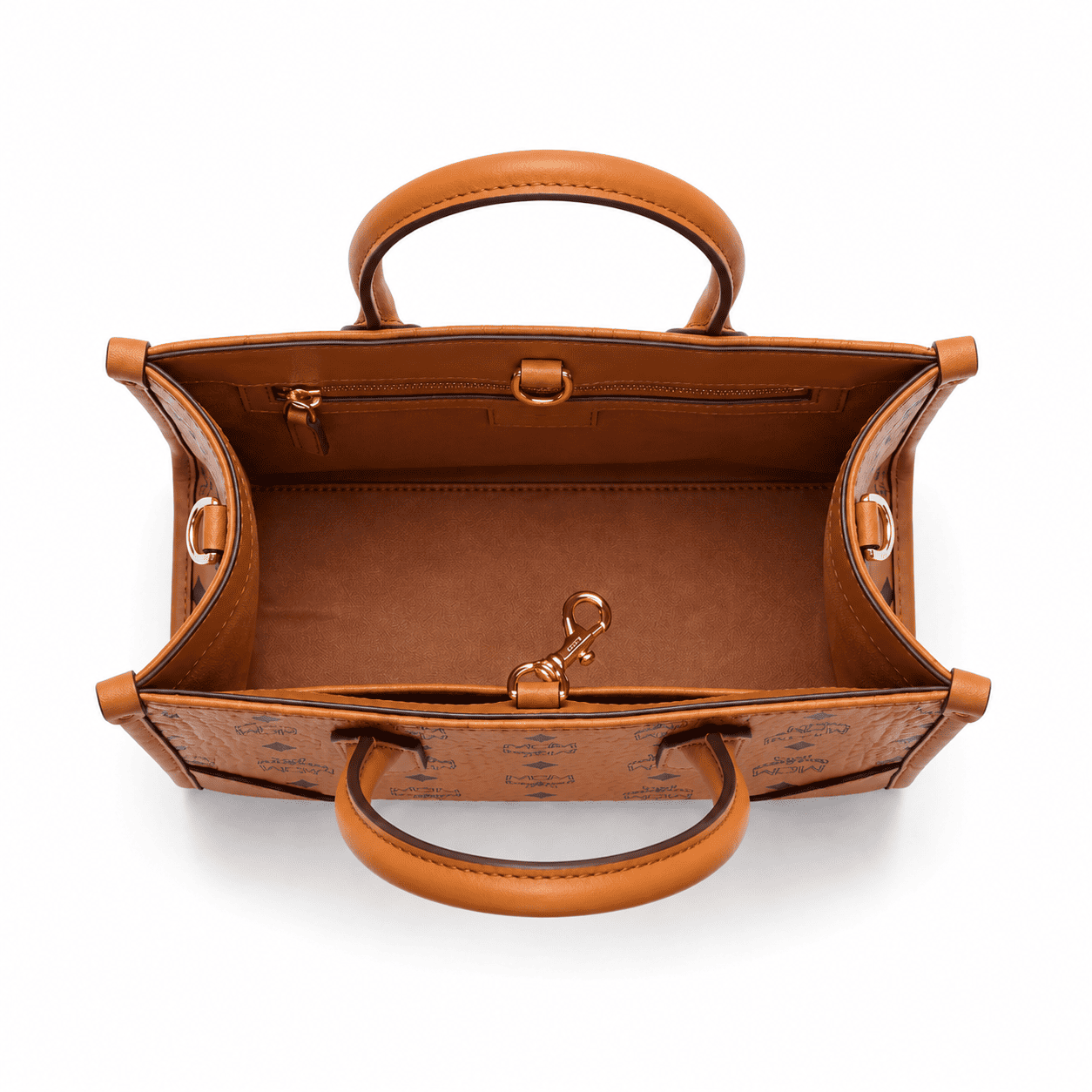MCM München Tragetasche in Visetos Small Cognac