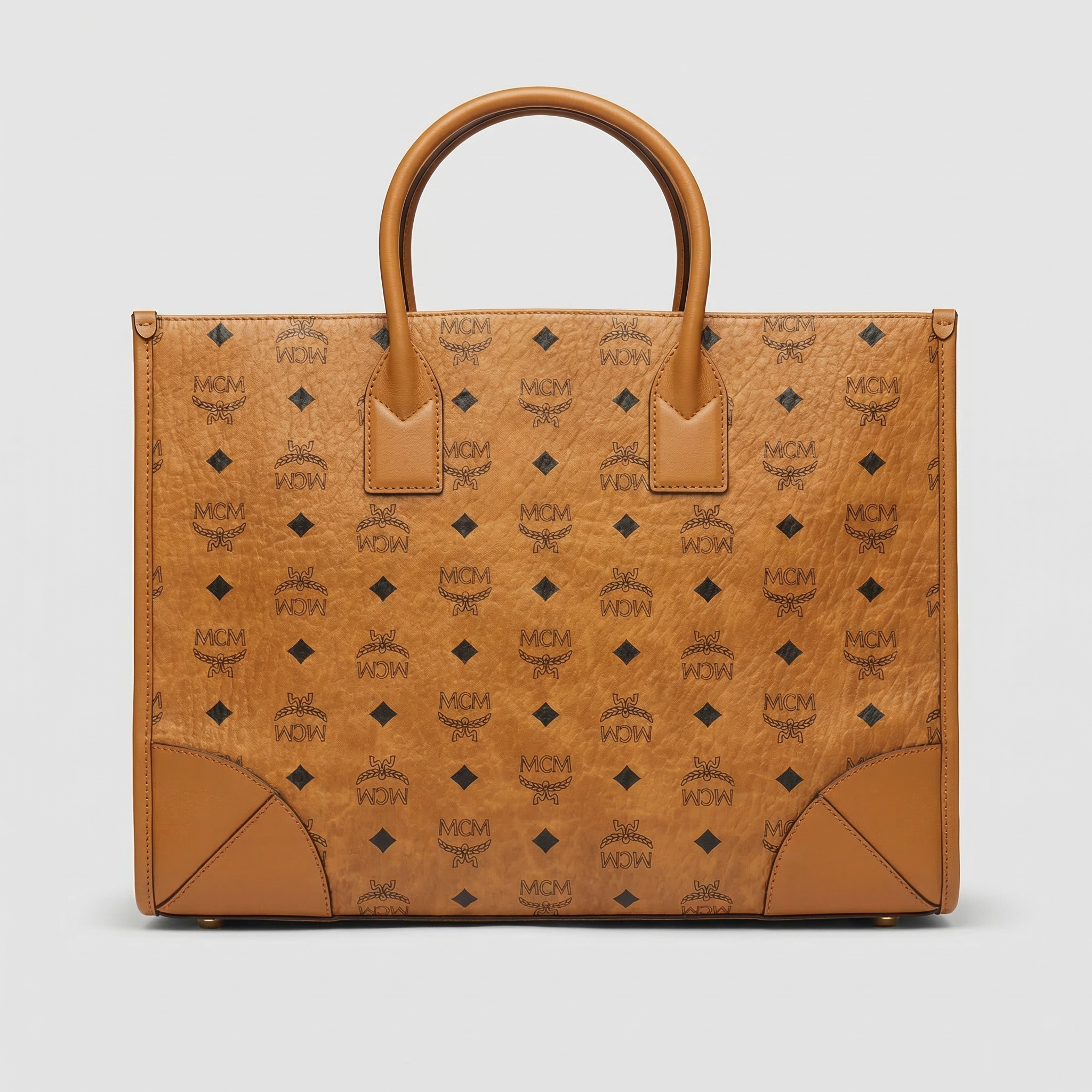 MCM München Large Tragetasche in Cognac