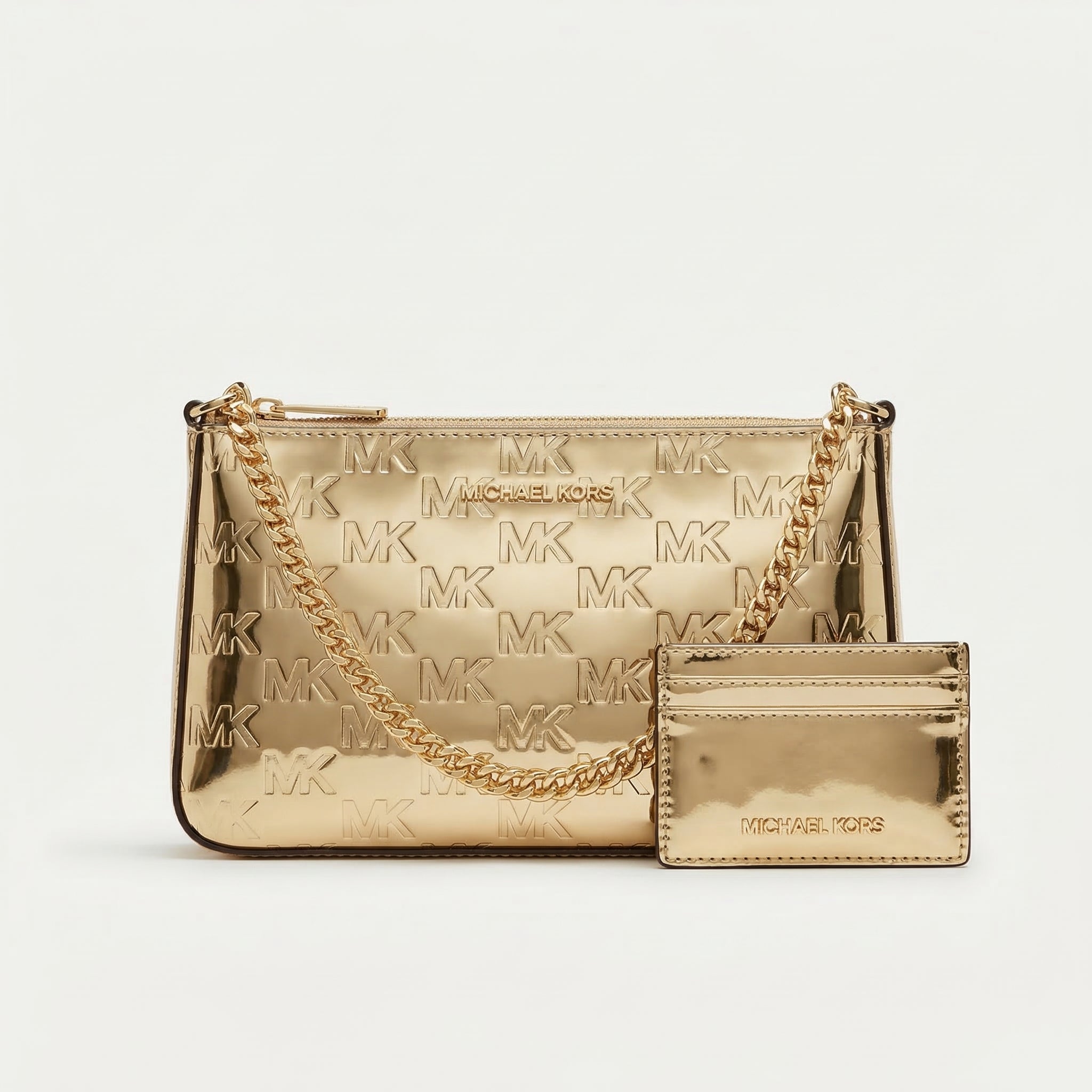 Michael Kors Taschen + Kartenetui Set Pale Gold