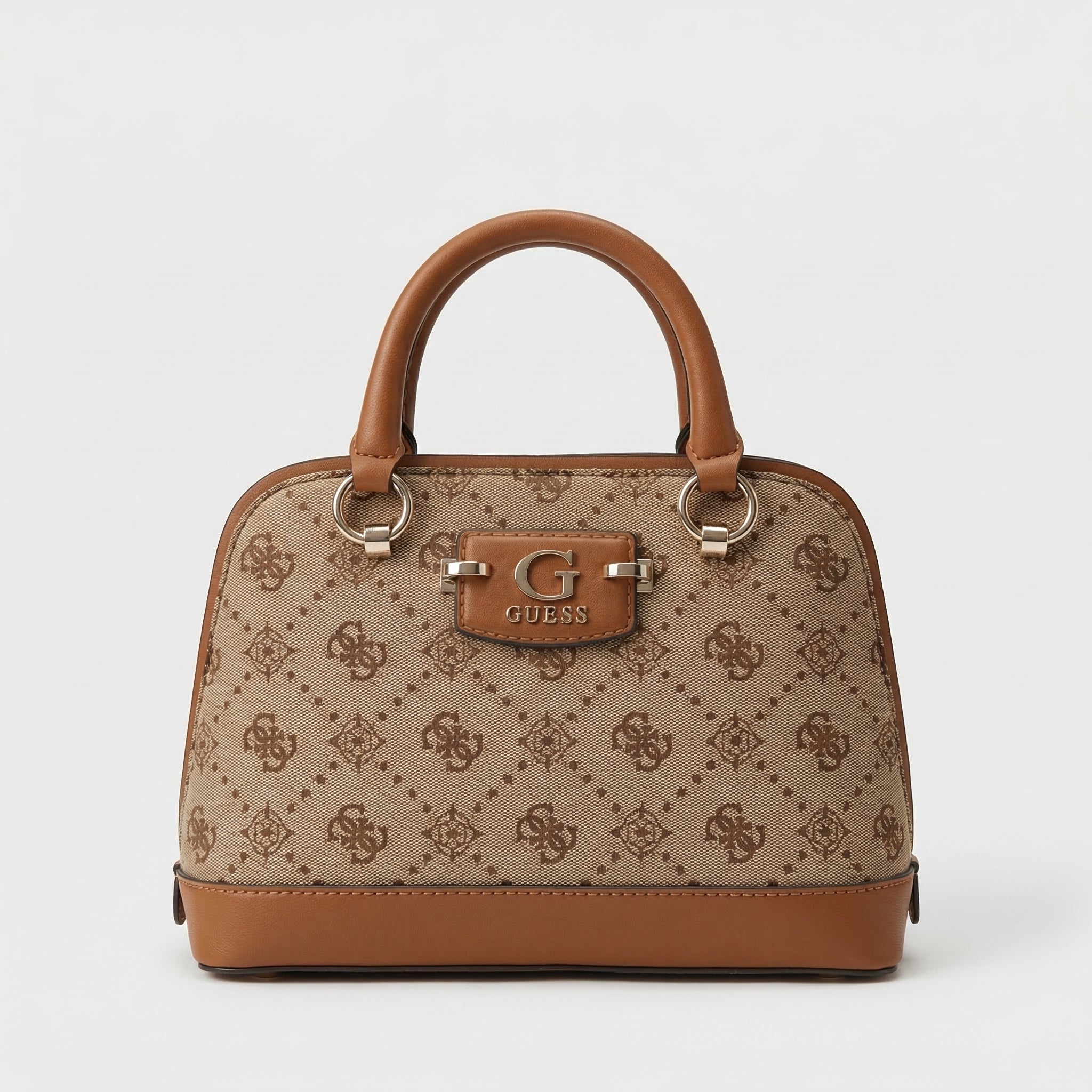 Guess Neda 4G Henkeltasche Latte Logo