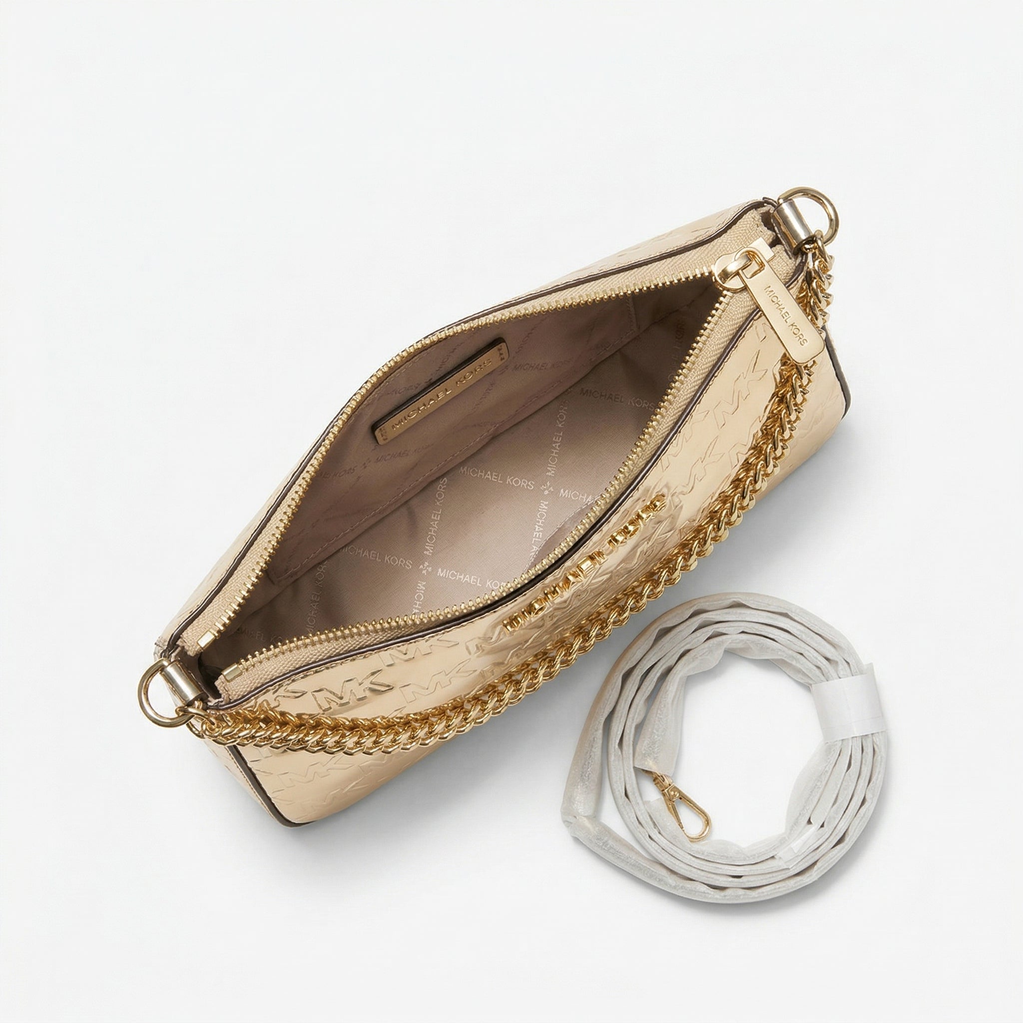 Michael Kors Taschen + Kartenetui Set Pale Gold