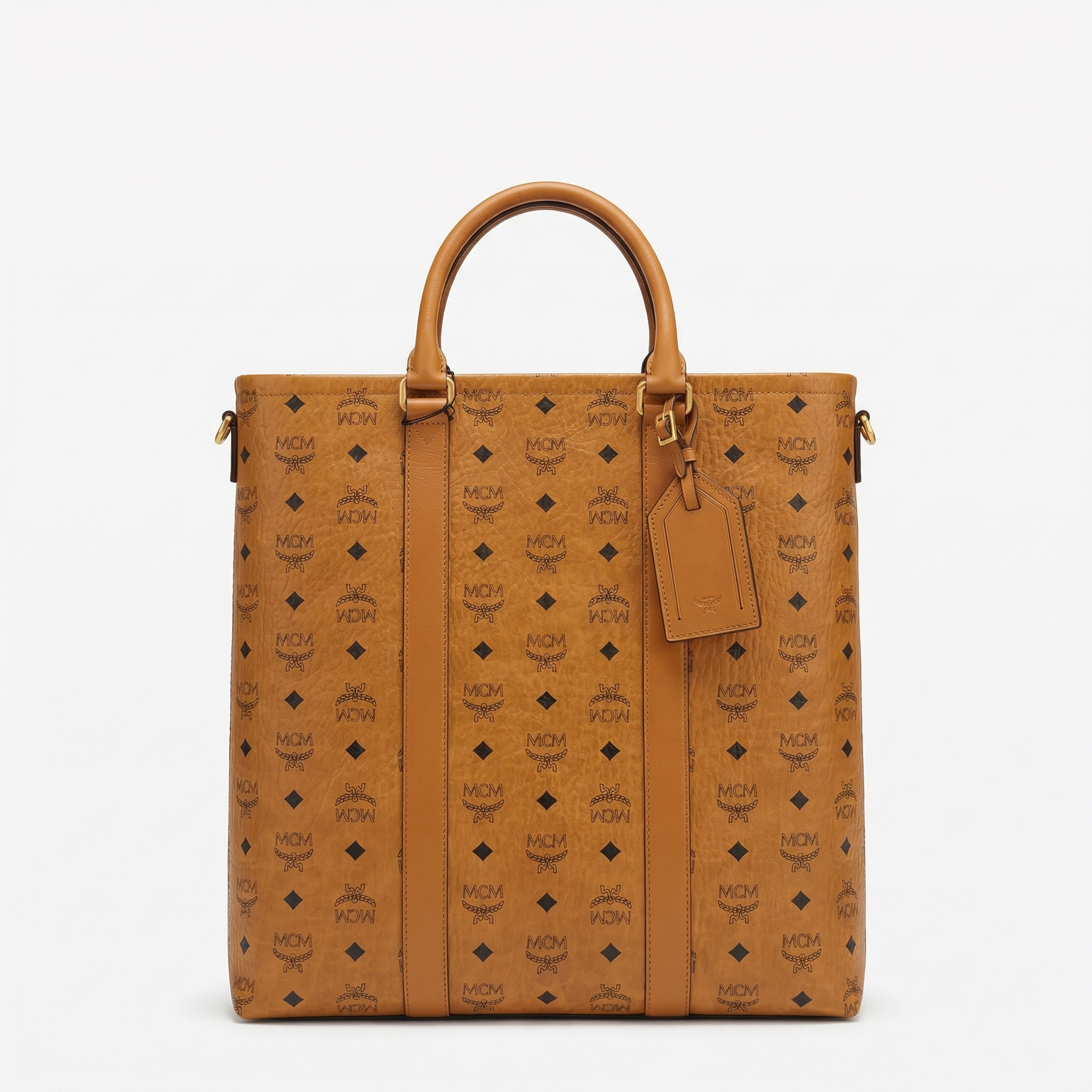 MCM Aren Tragetasche Cognac