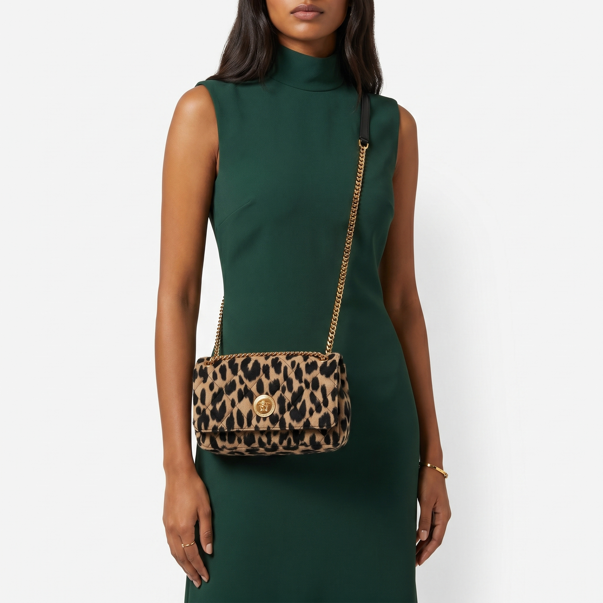 Versace La Medusa Leopard Small