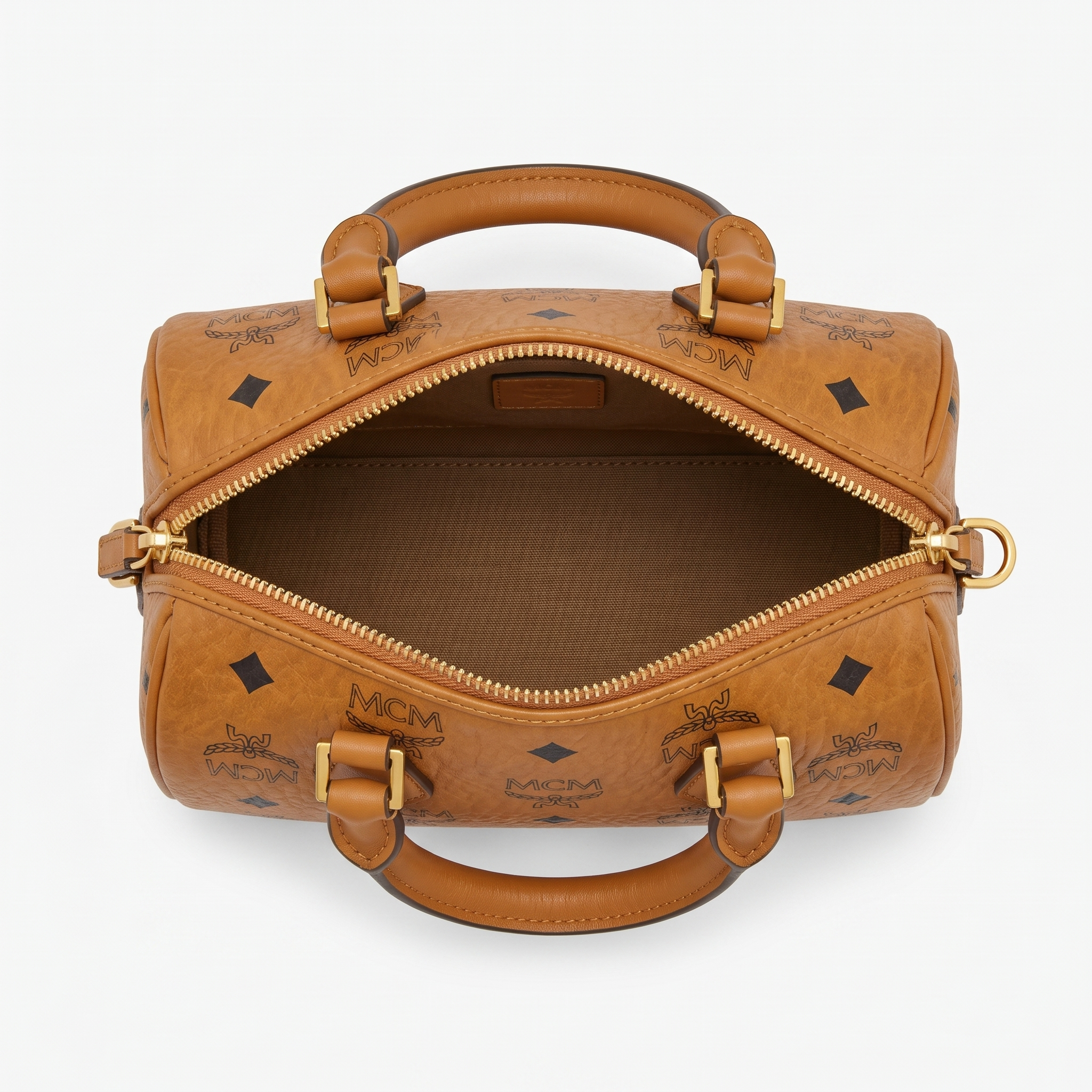 MCM Ella Boston Cognac