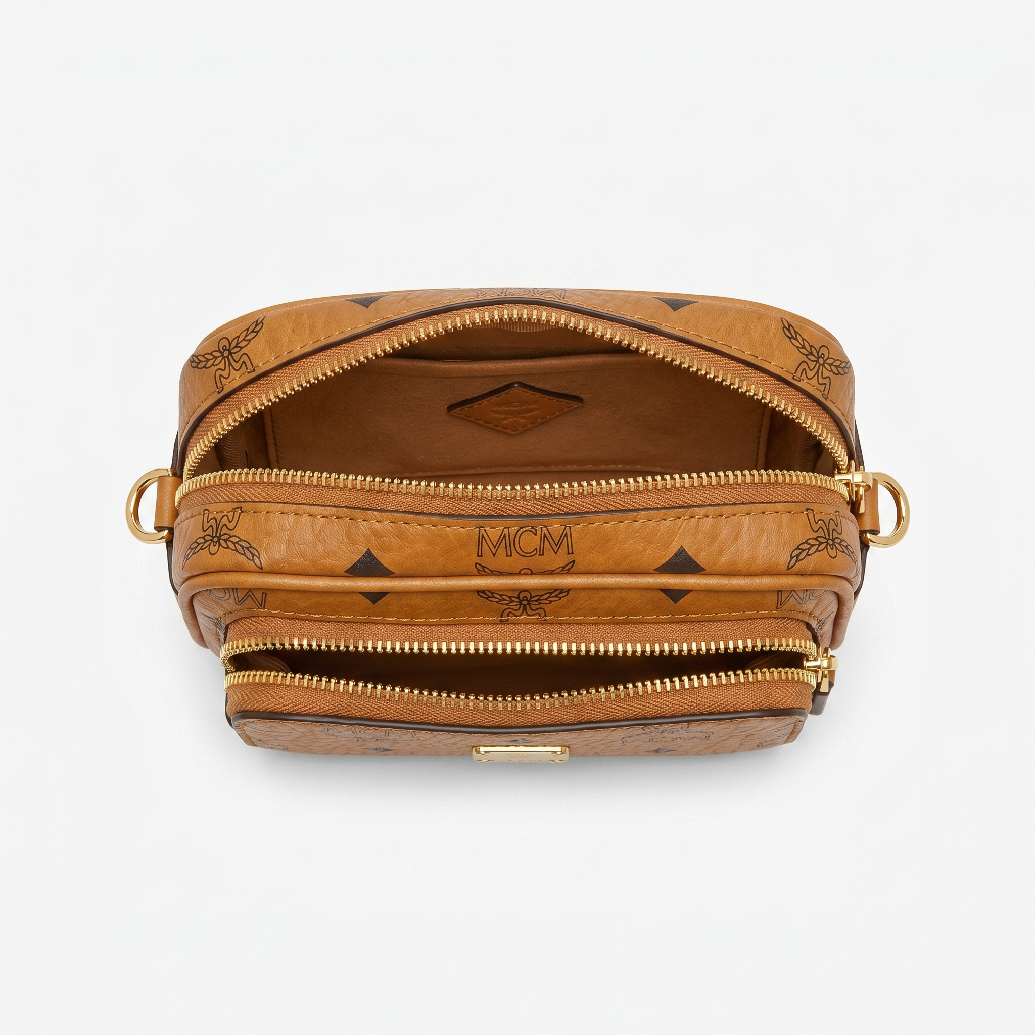 MCM Aren Umhängetasche in Cognac