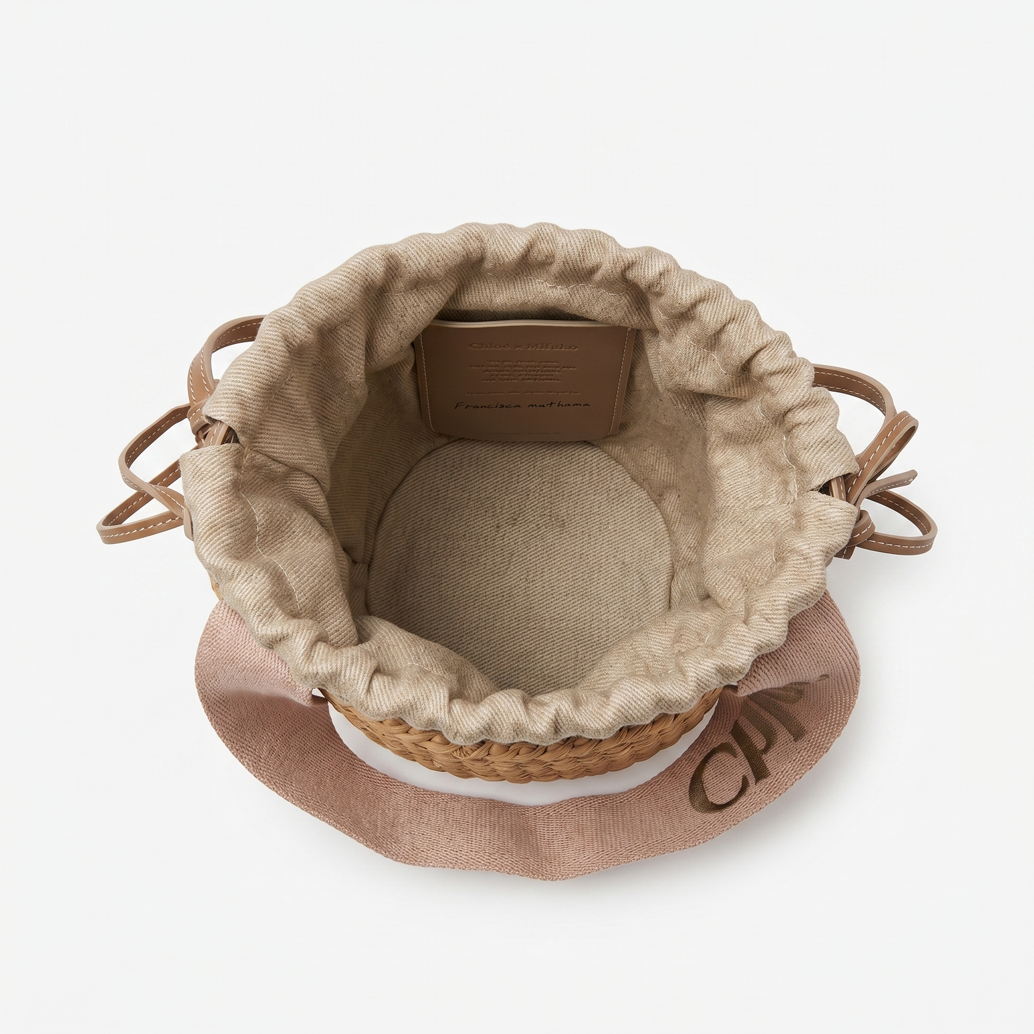 Chloe Small Woody Basket - Blushy Beige