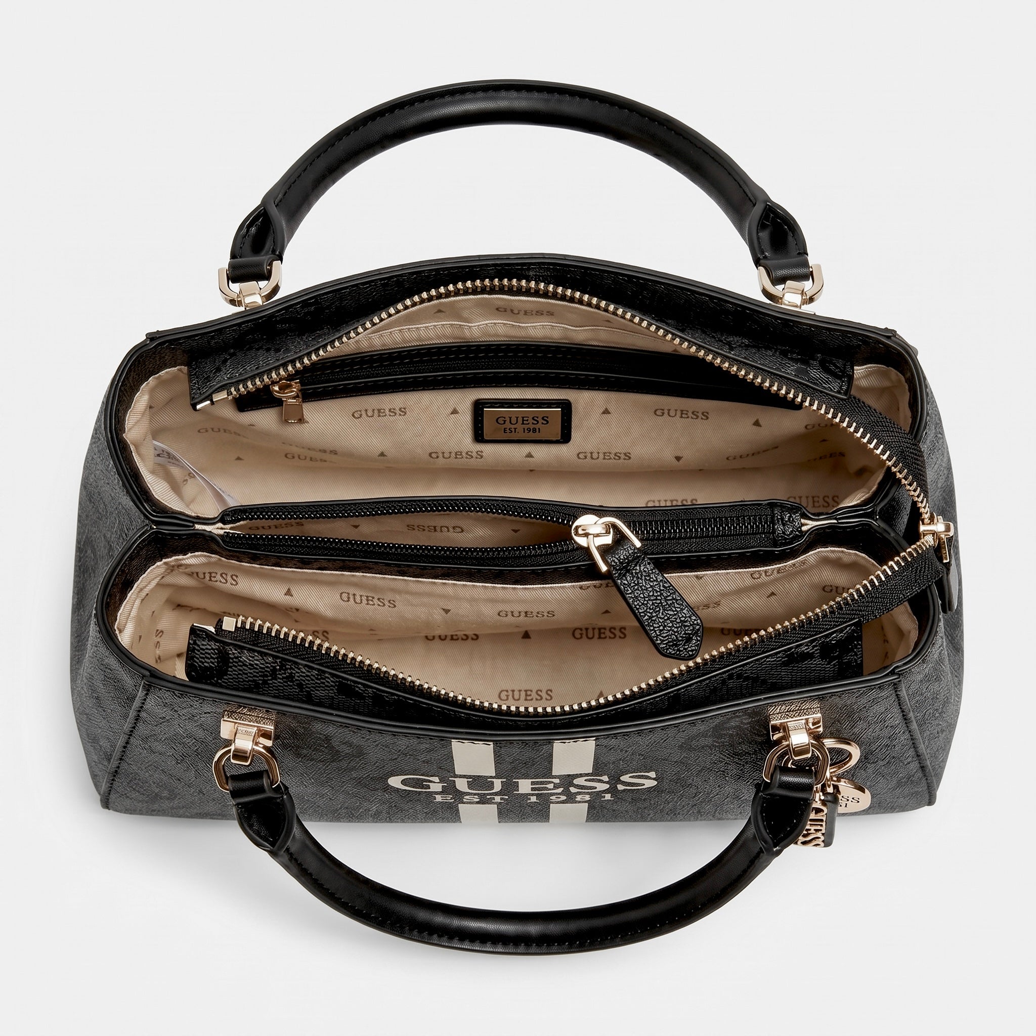 Guess Noelle Henkeltasche Coal Logo