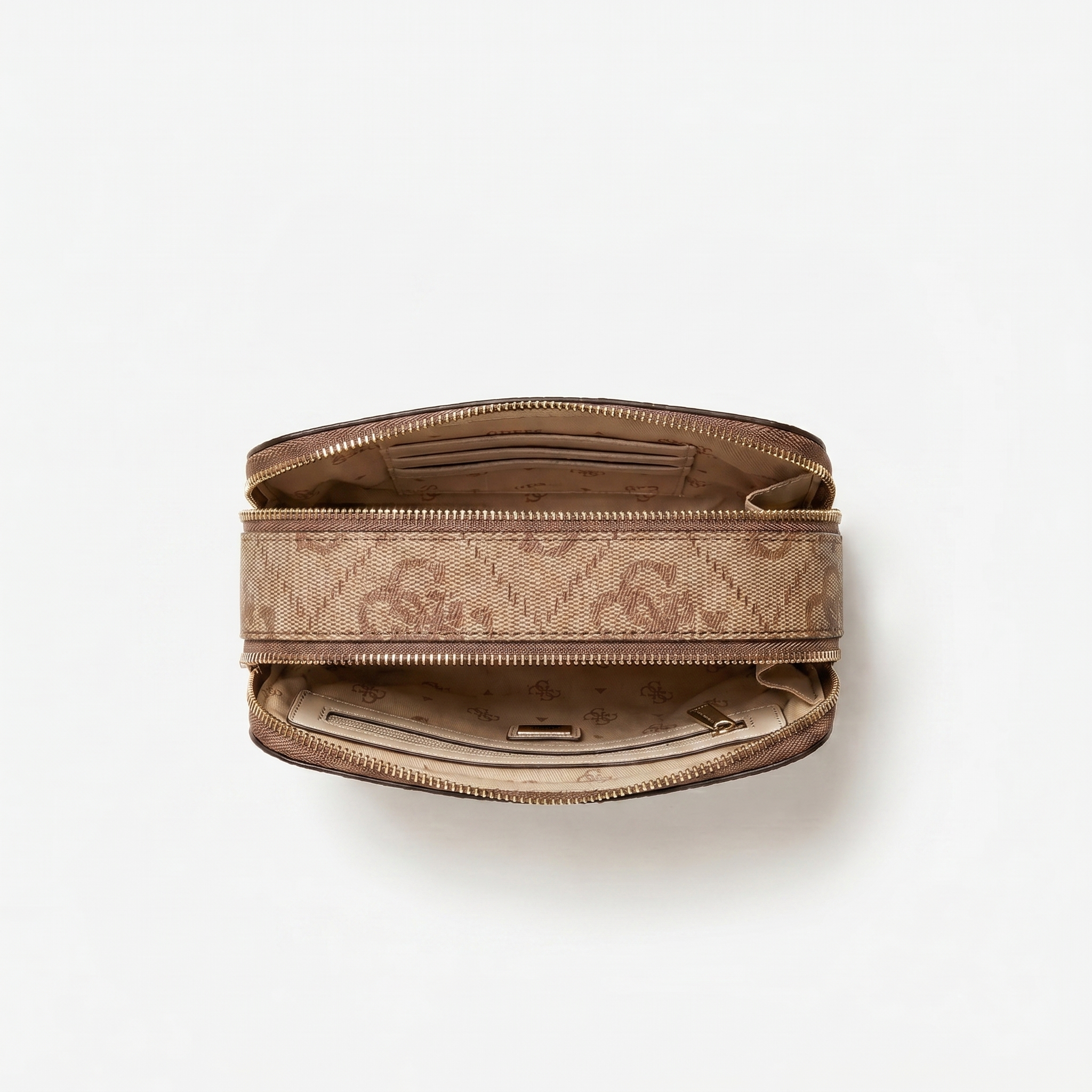 Guess Noelle 4G Mini Umhängetasche Latte Logo