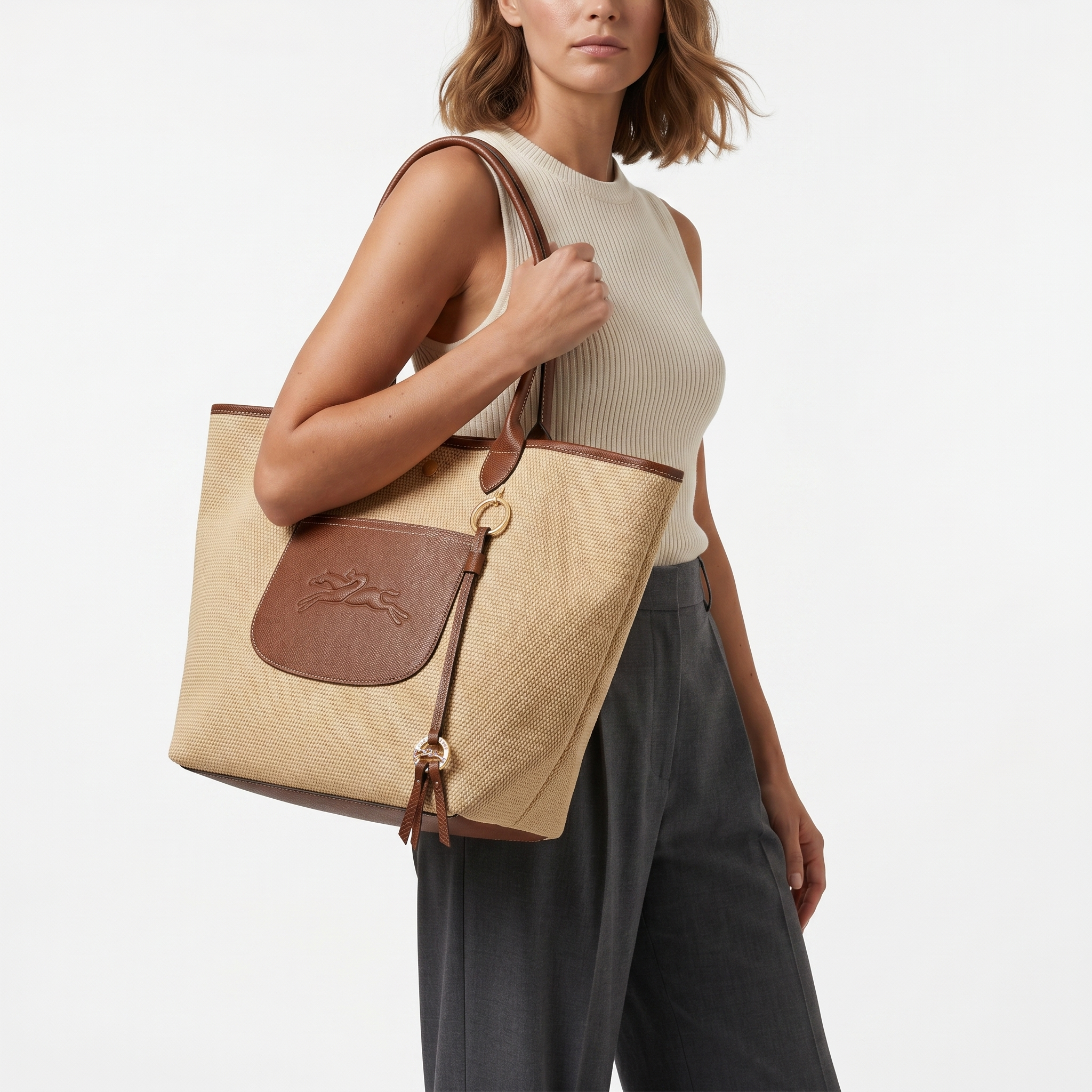 Longchamp Korbtasche L L Le Pliage Collection Braun