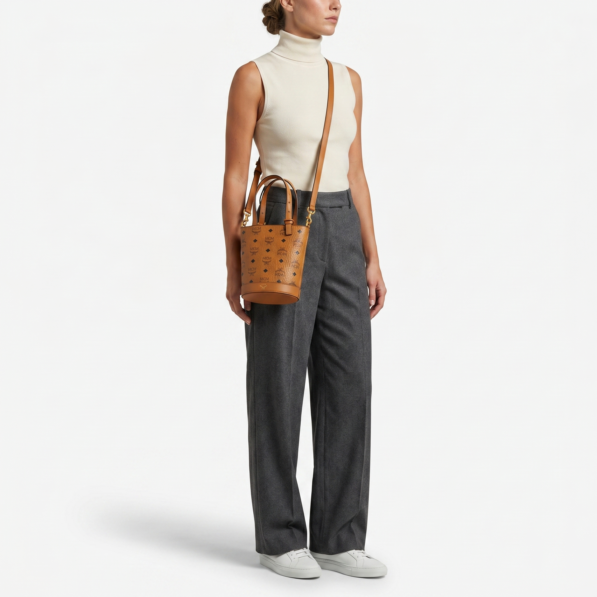 MCM Bucket Tote Cognac