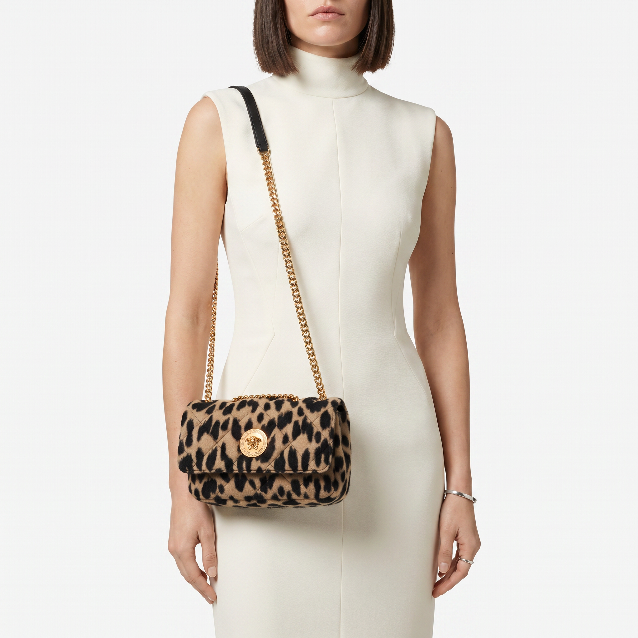 Versace La Medusa Leopard  Medium